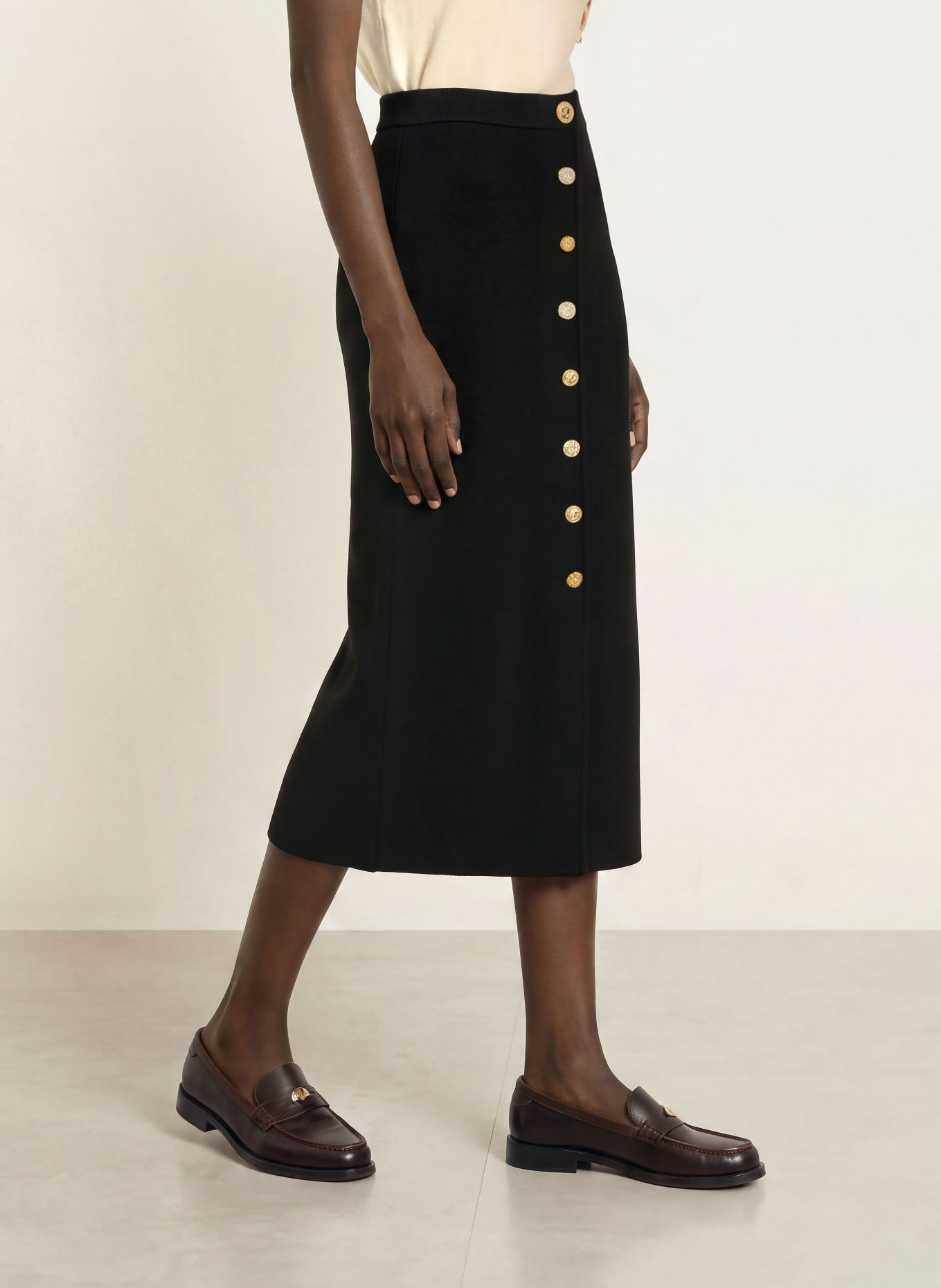 CLAUDIE PIERLOT Strickrock: SCHWARZ