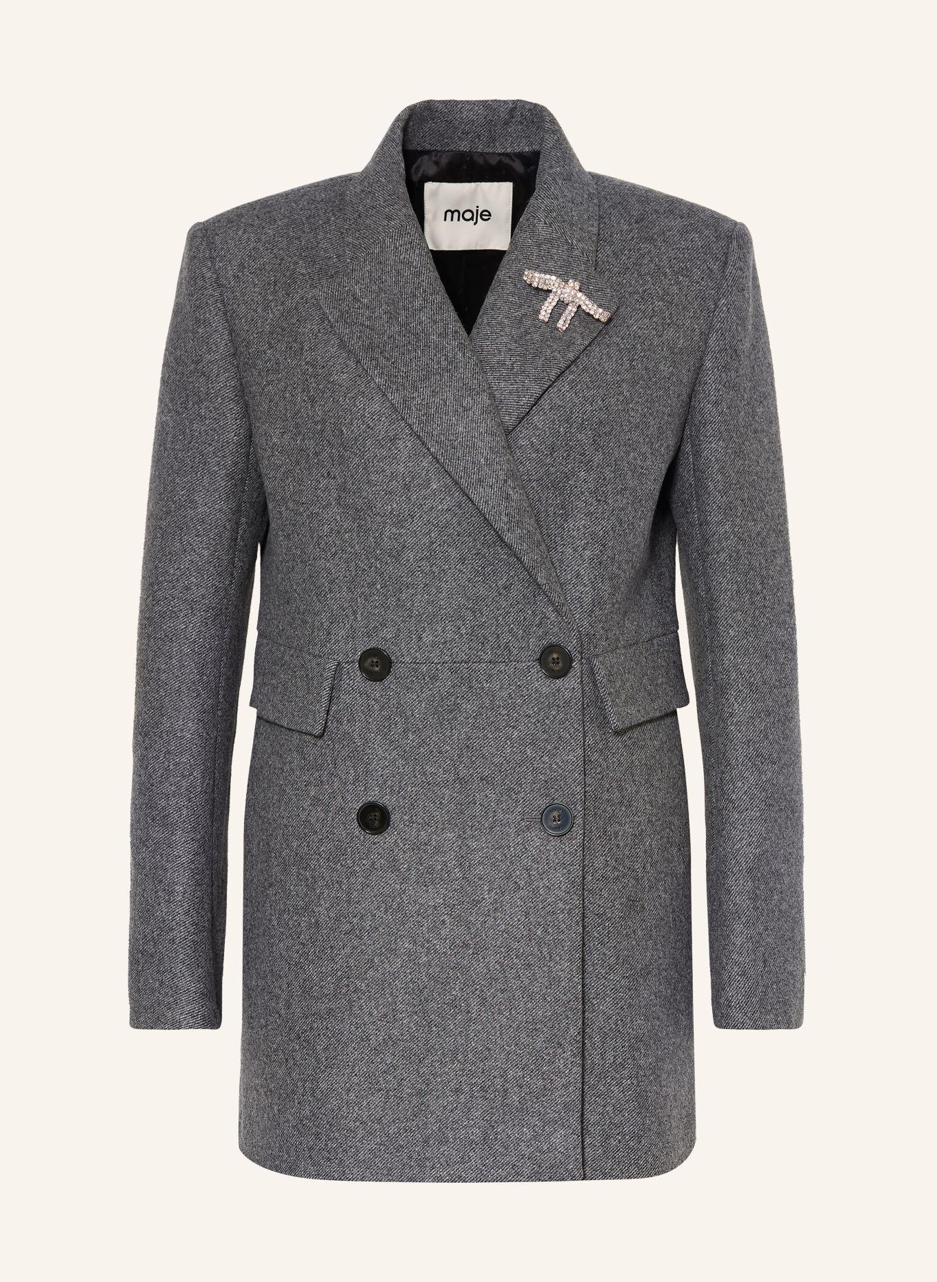 maje Longblazer: DUNKELGRAU / GRAU