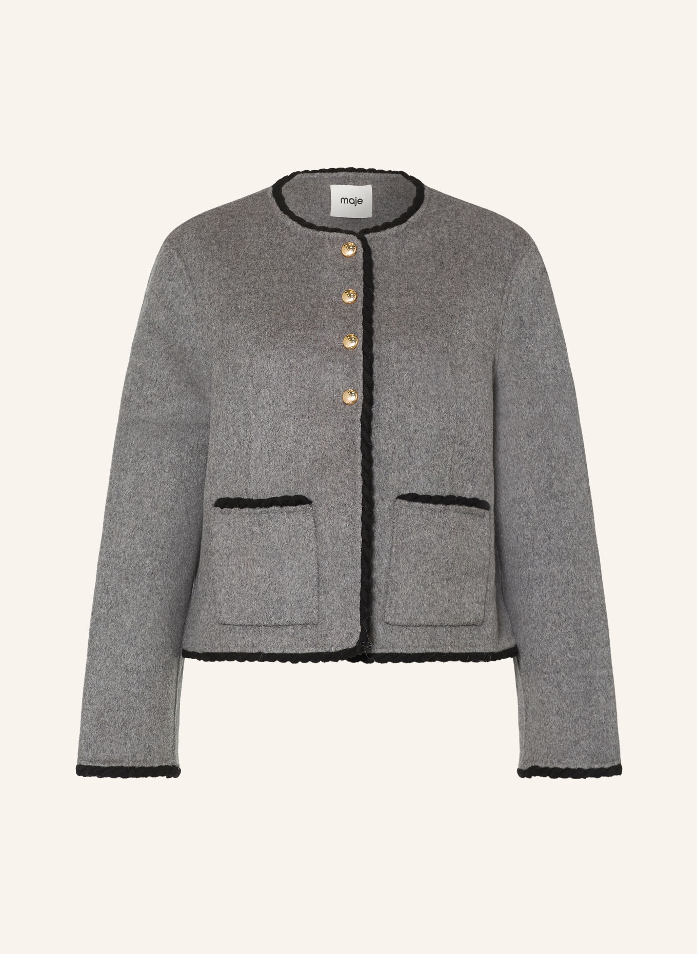 maje Kastenjacke: GRAU / SCHWARZ