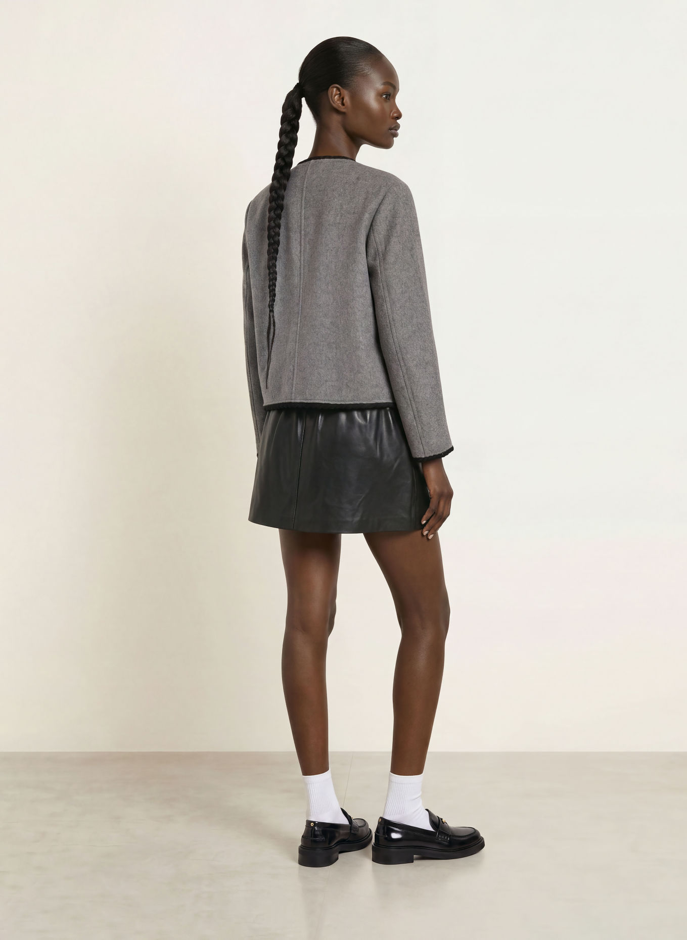 maje Kastenjacke: GRAU / SCHWARZ