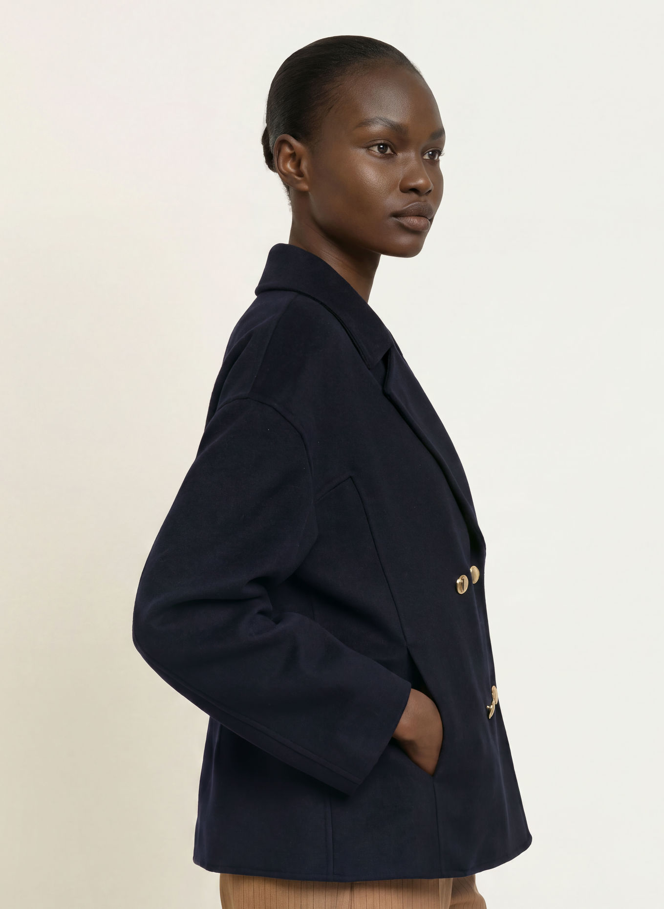 maje Cabanjacke: DUNKELBLAU / GOLD