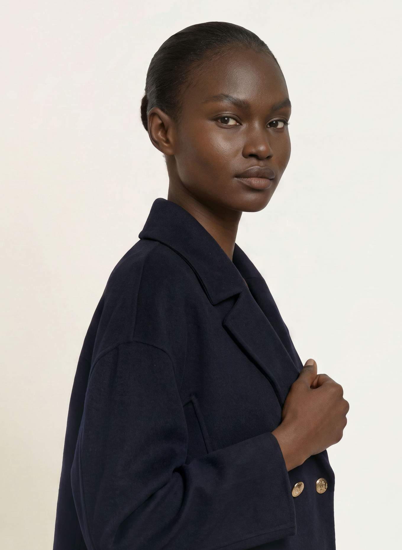 maje Cabanjacke: DUNKELBLAU / GOLD