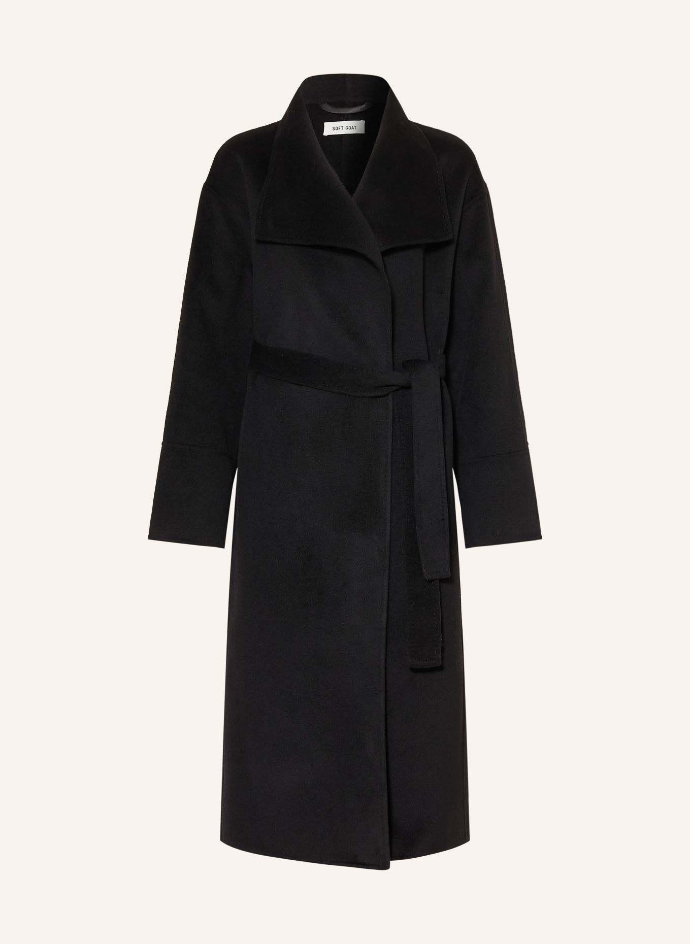 SOFT GOAT Manteau en laine: NOIR