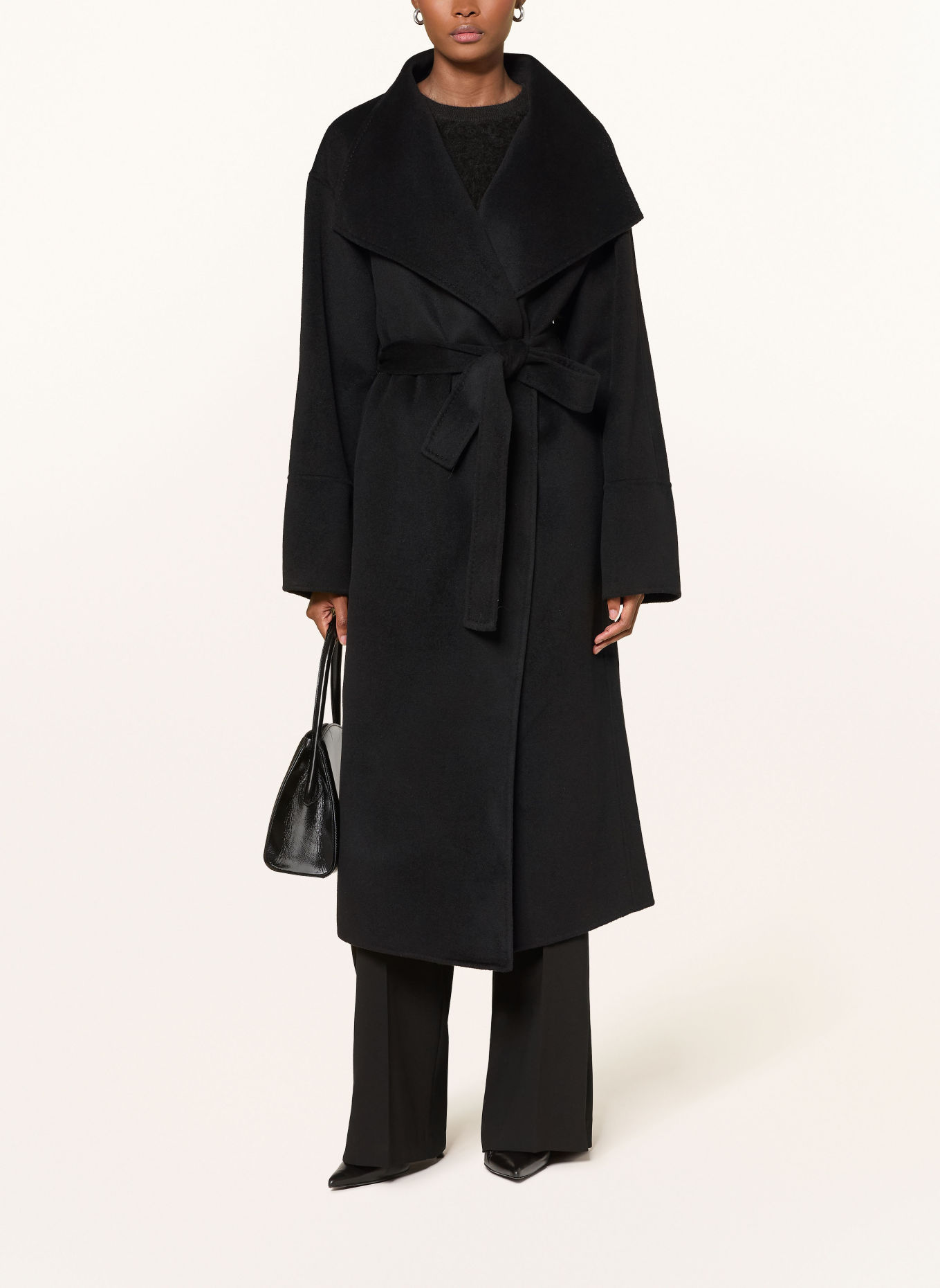 SOFT GOAT Manteau en laine: NOIR