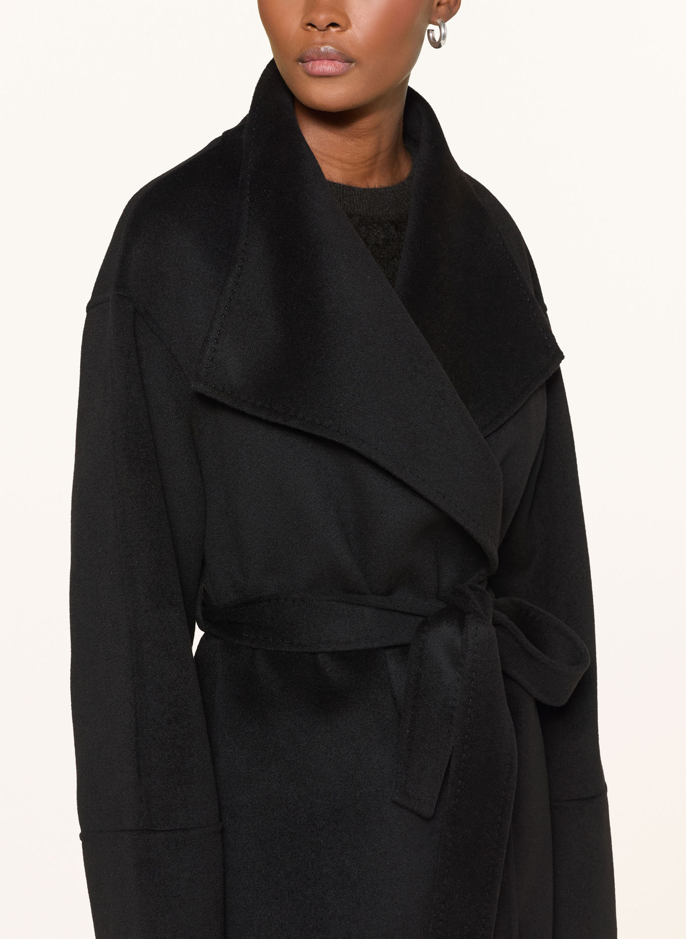 SOFT GOAT Manteau en laine: NOIR