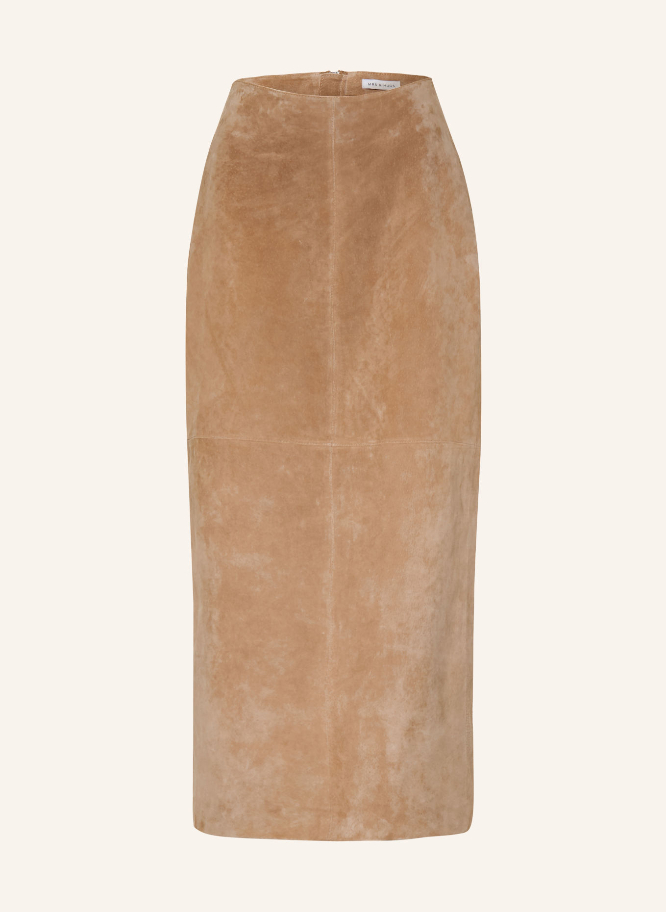 MRS & HUGS Leather skirt: BEIGE