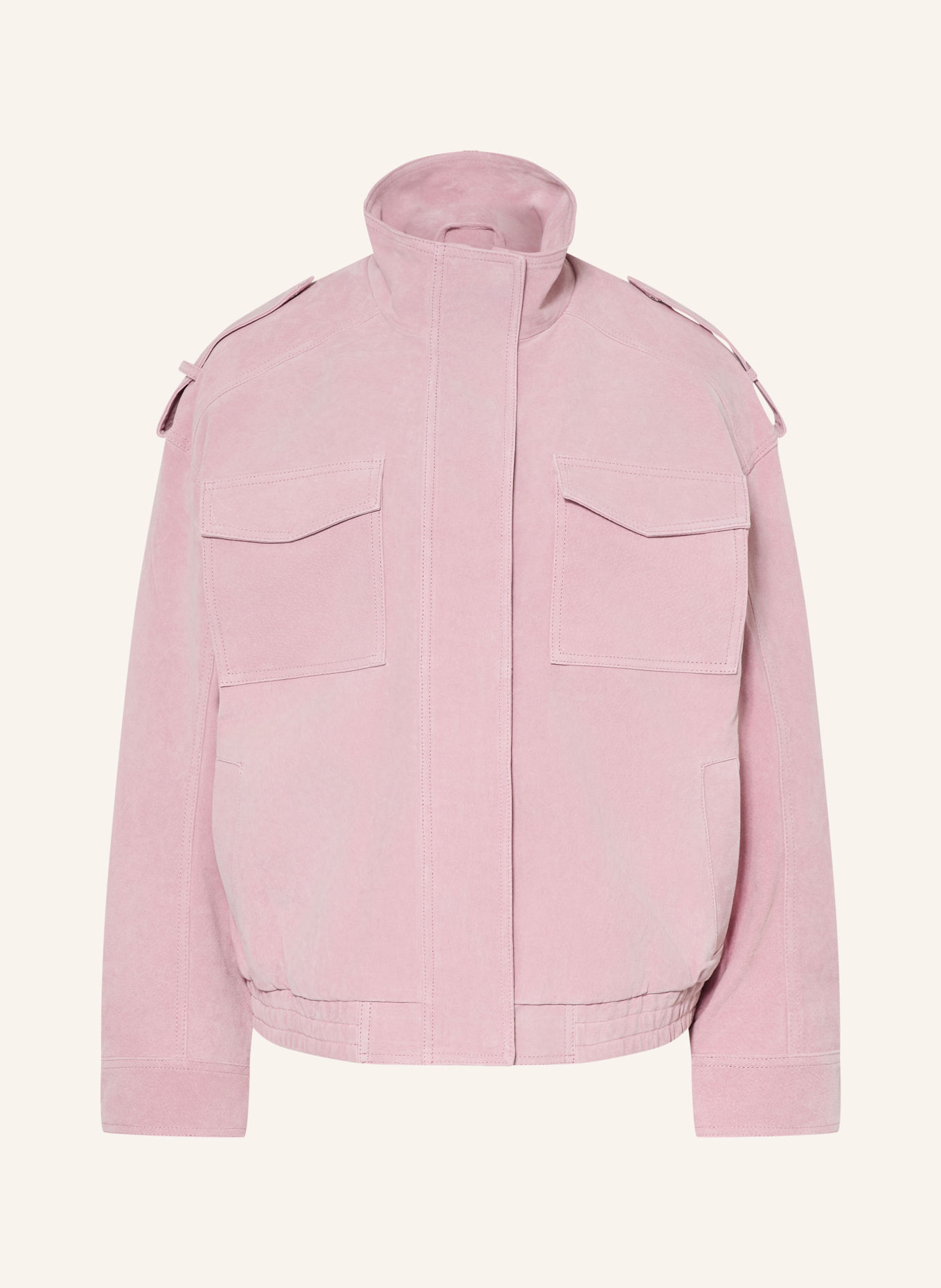 MRS & HUGS Veste en cuir: ROSÉ