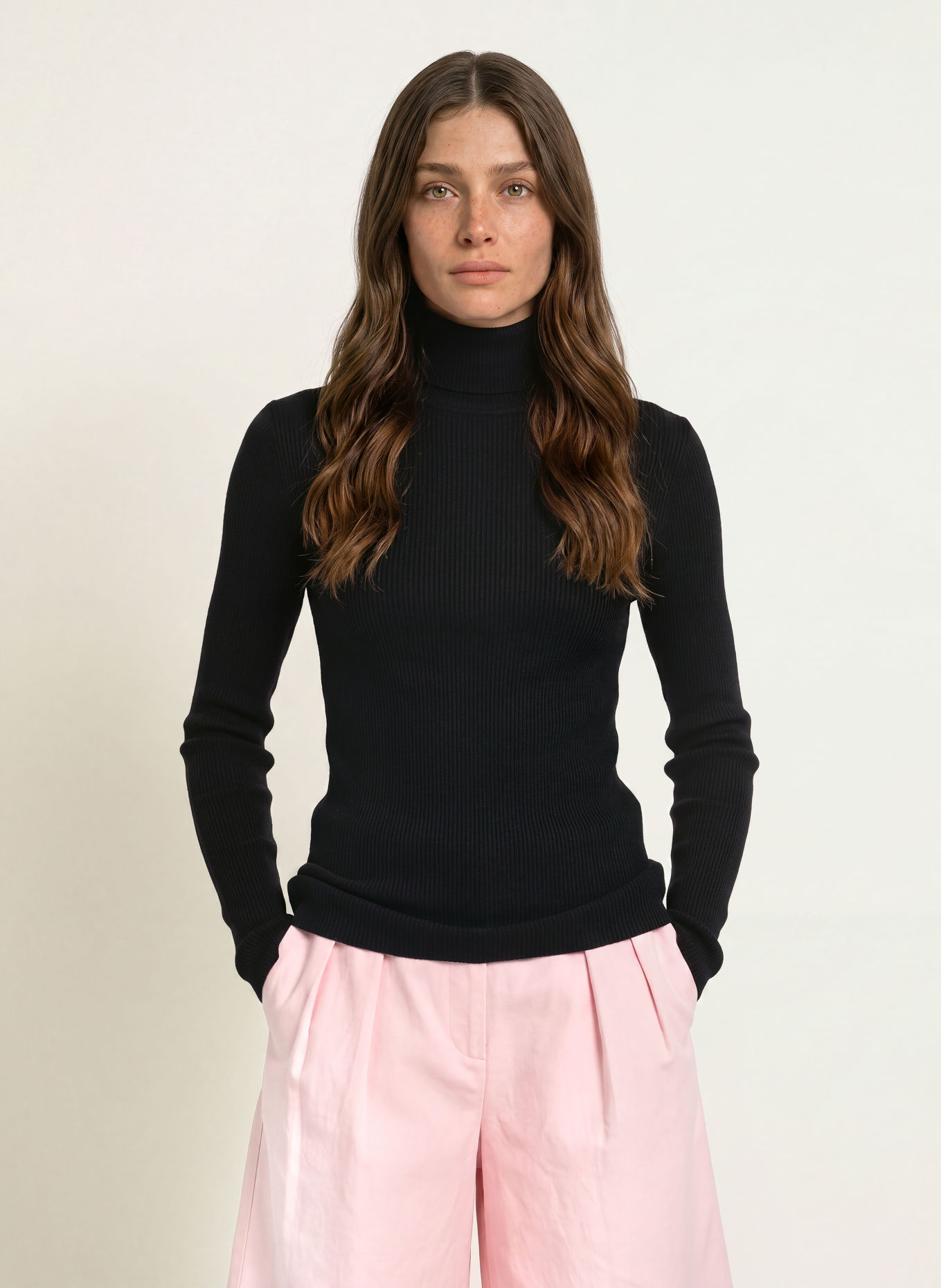 maje Rollkragenpullover: SCHWARZ