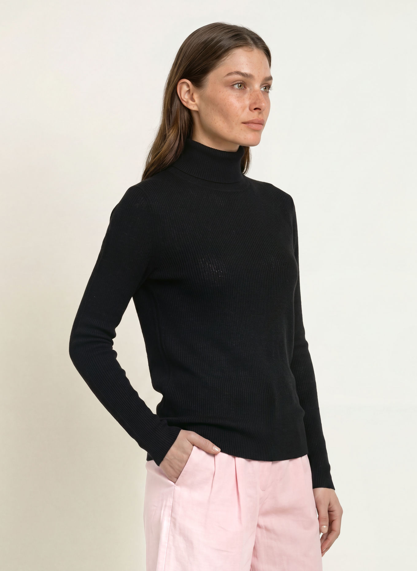 maje Rollkragenpullover: SCHWARZ
