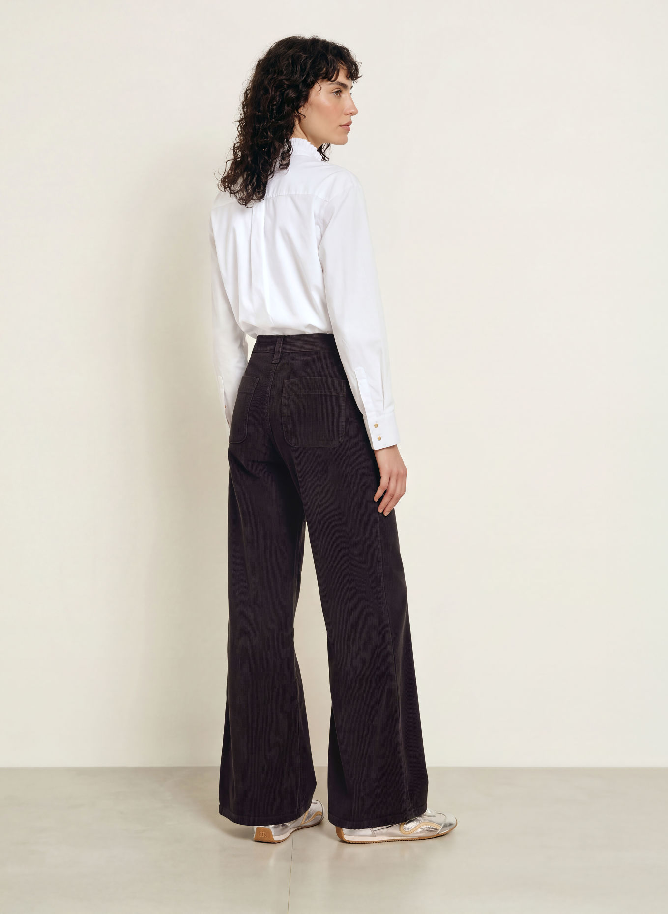 SANDRO Cordhose: DUNKELLILA