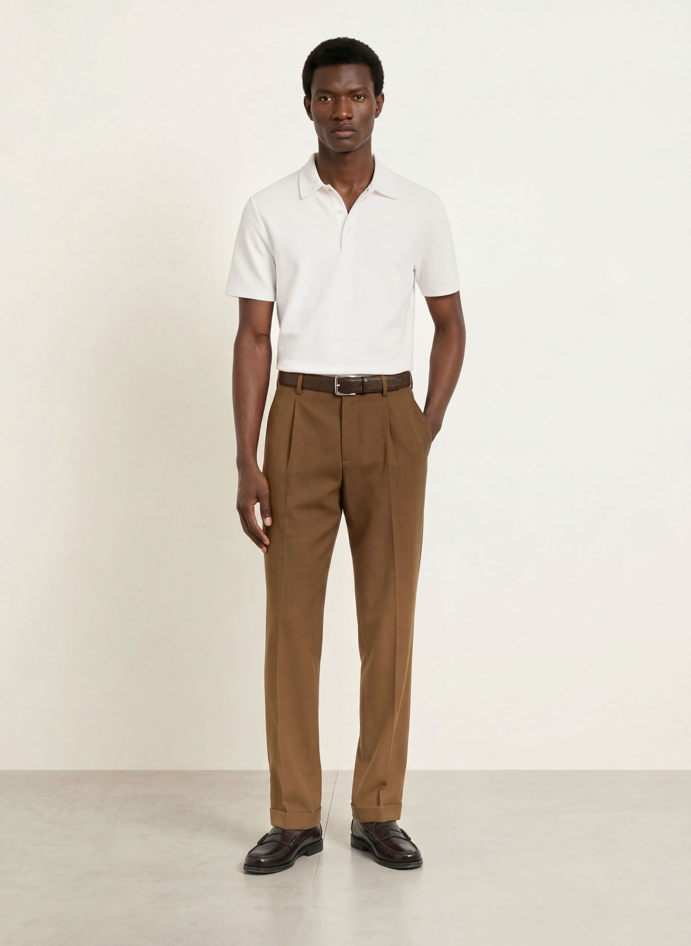 REISS Polo piqué REED: BLANC