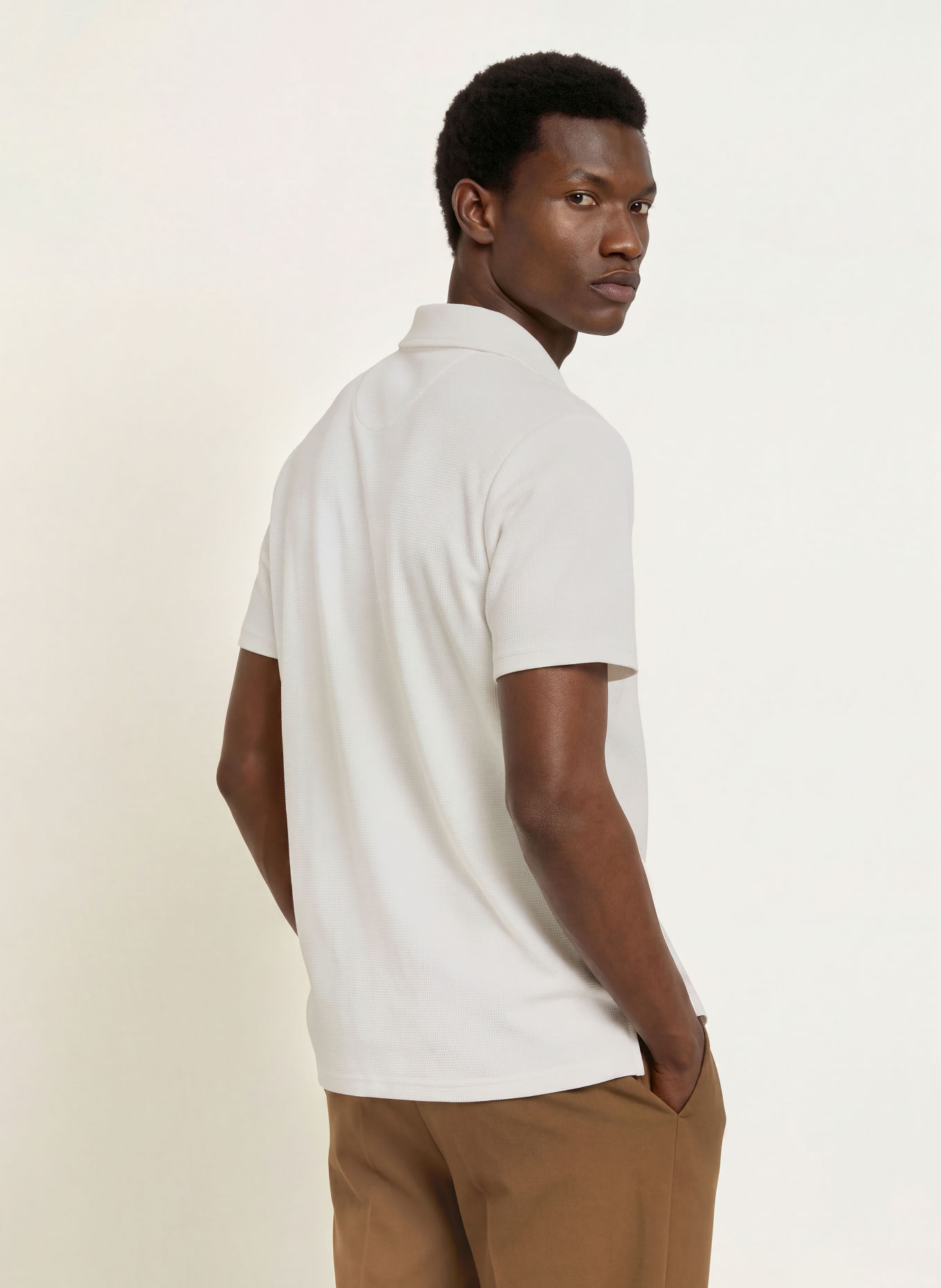 REISS Polo piqué REED: BLANC
