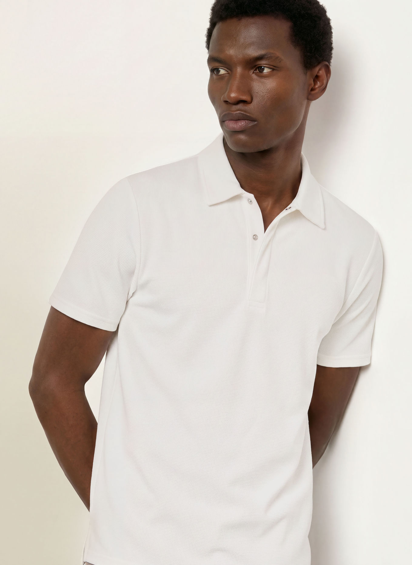 REISS Polo piqué REED: BLANC