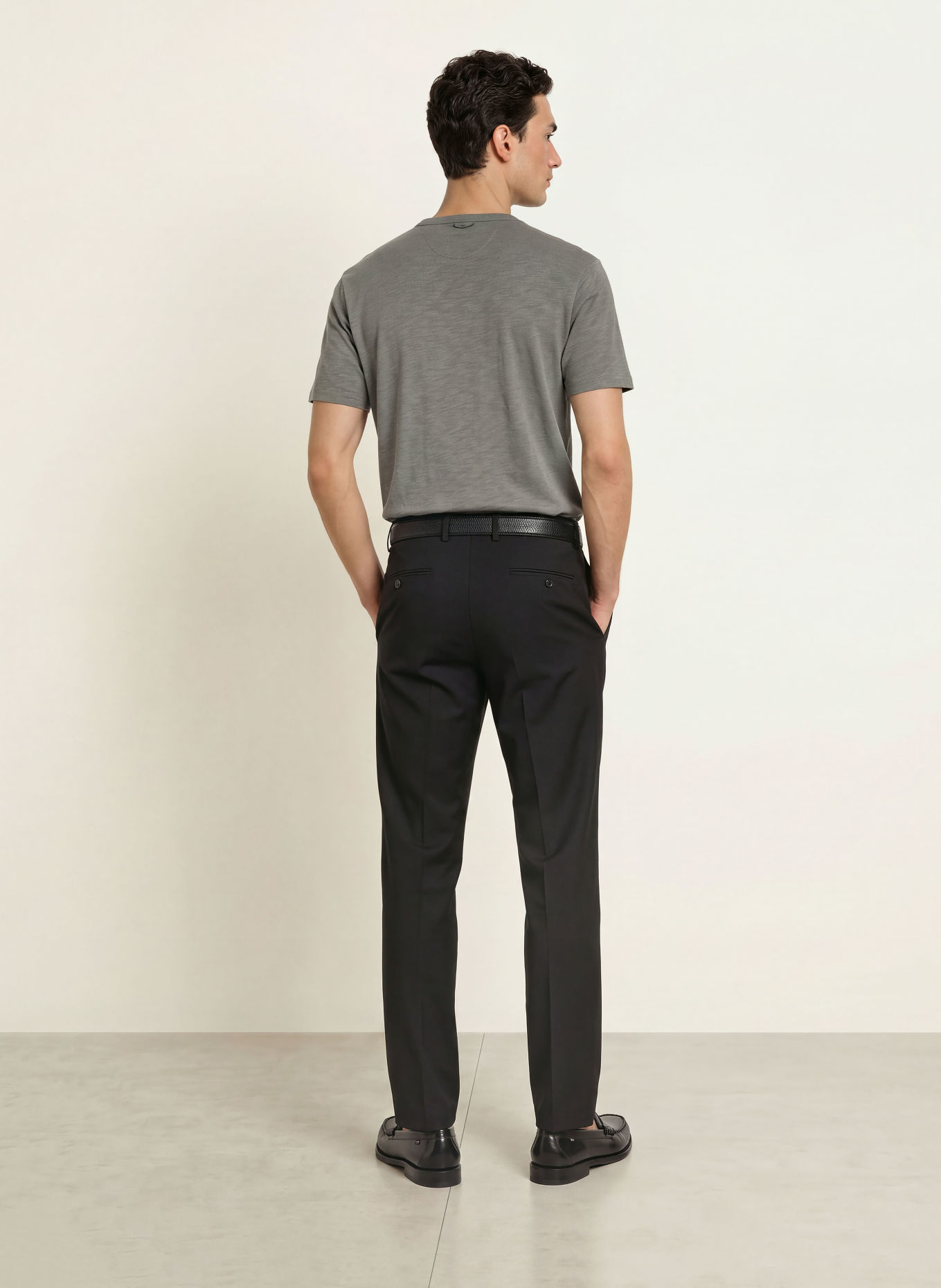 REISS Tričko HUXLEY: KHAKI