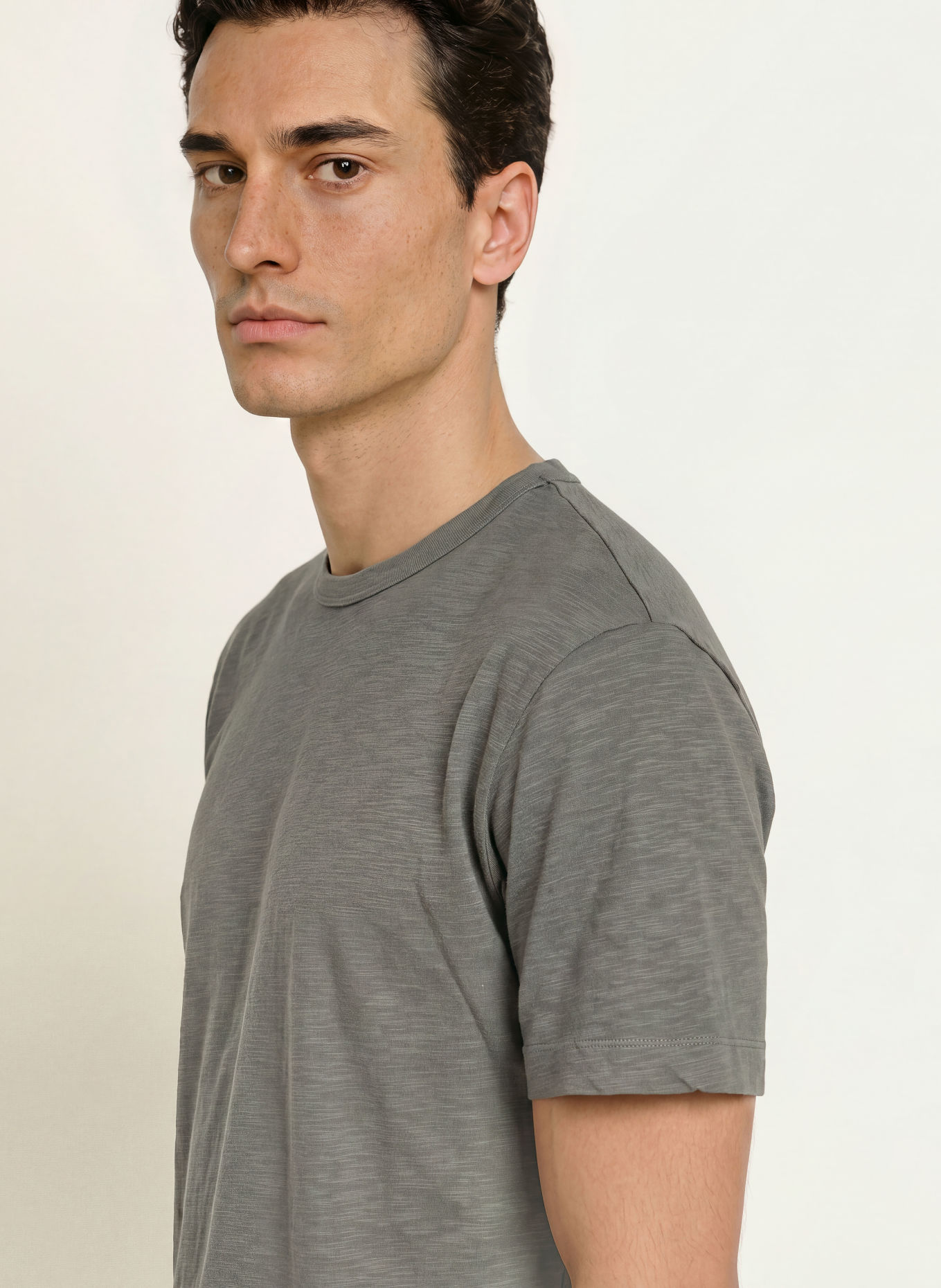 REISS Tričko HUXLEY: KHAKI