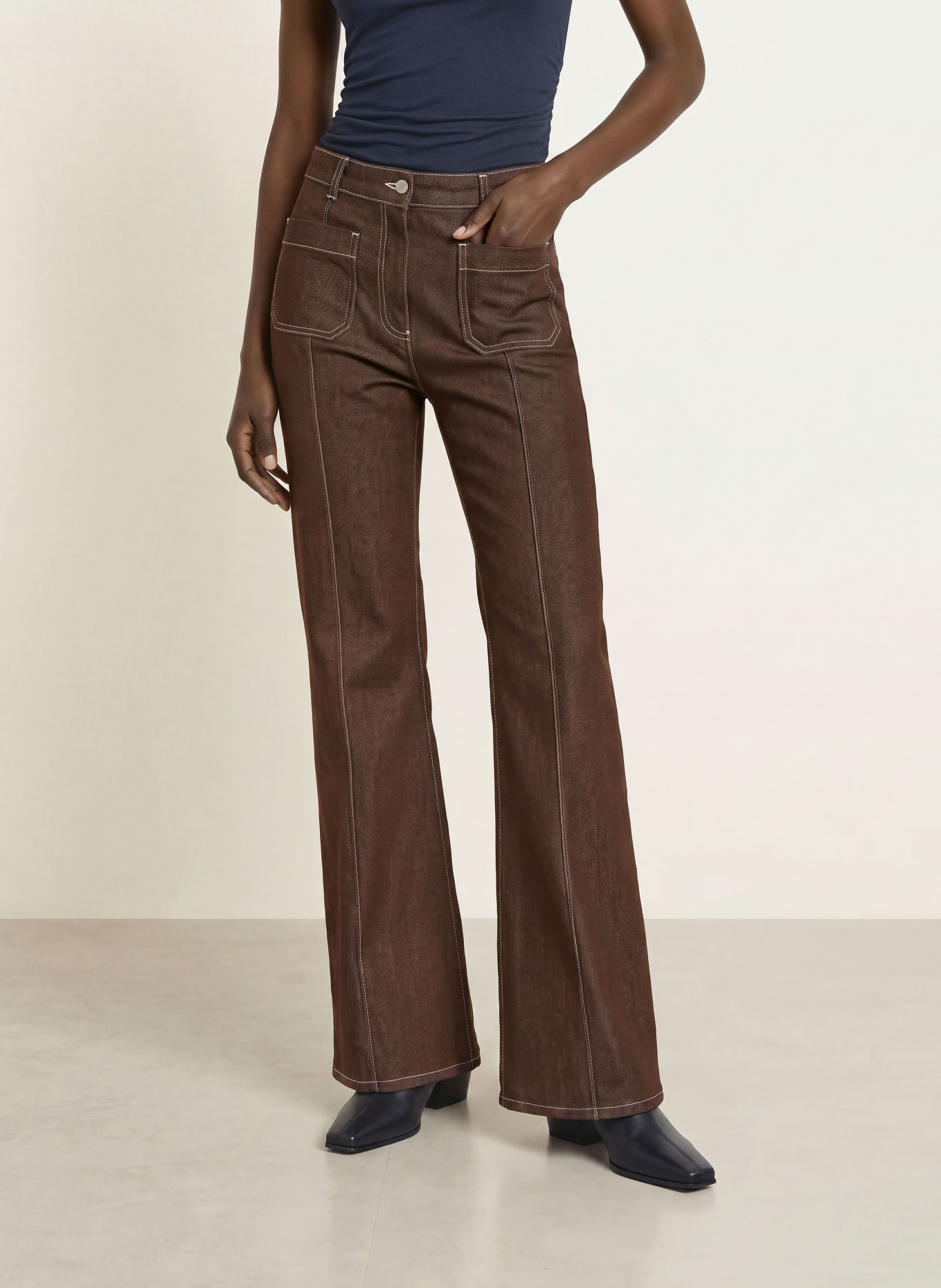 REISS Jean flare SAKURA: 14 BROWN