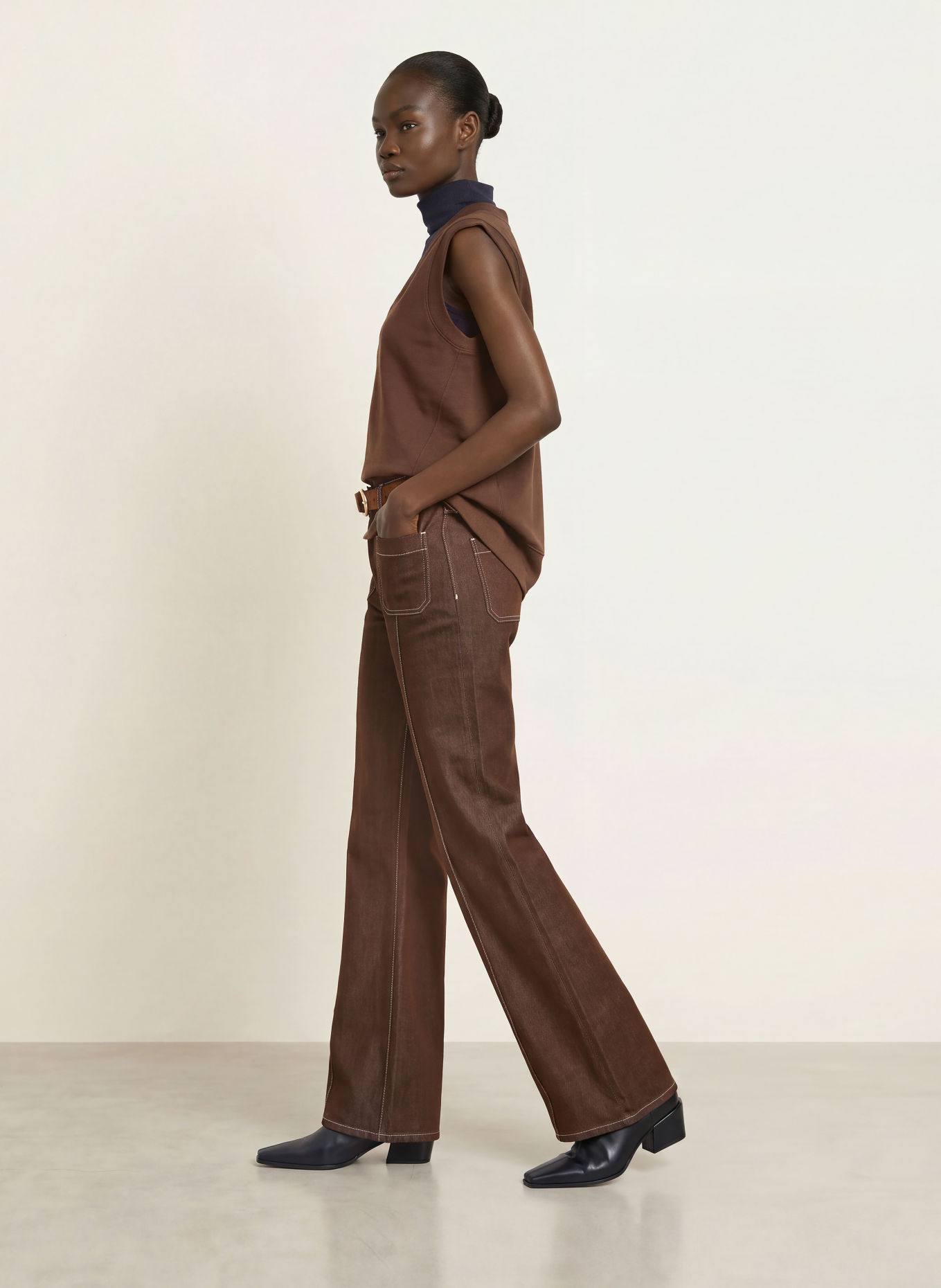 REISS Jean flare SAKURA: 14 BROWN