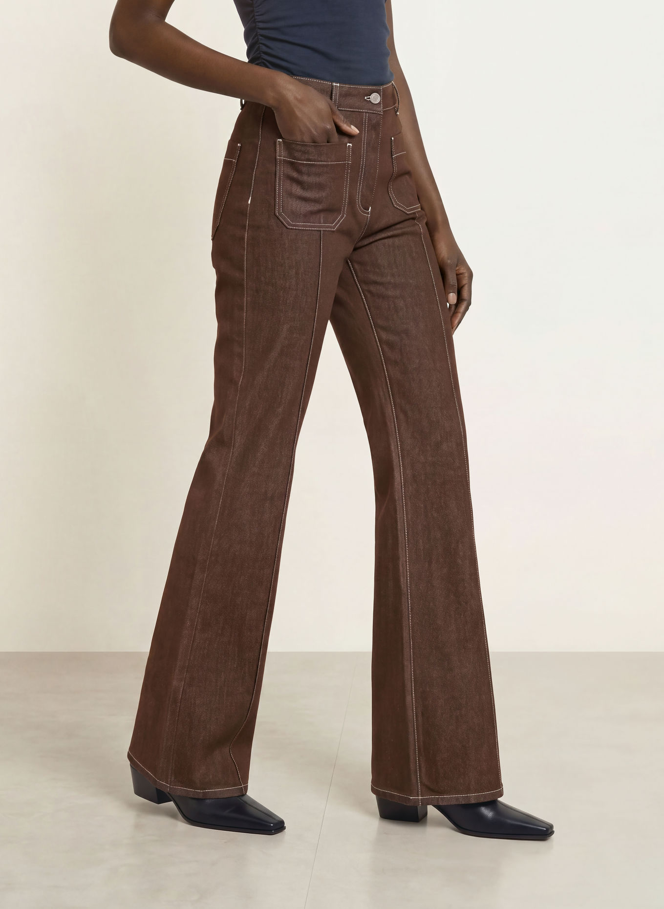 REISS Jean flare SAKURA: 14 BROWN