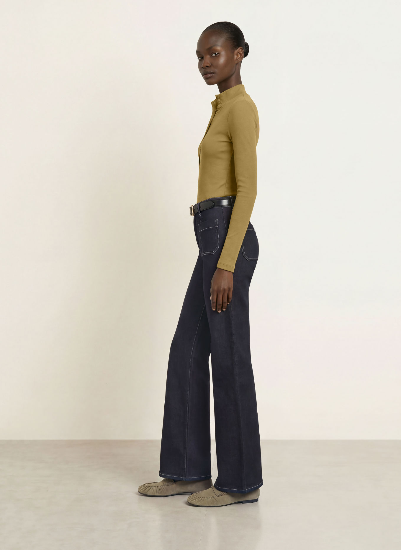 REISS Longsleeve IDA: KHAKI