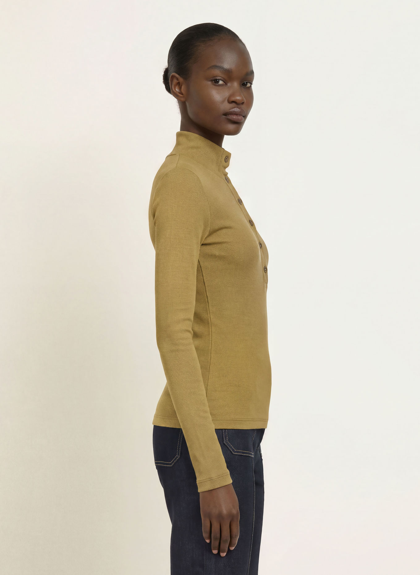REISS Longsleeve IDA: KHAKI