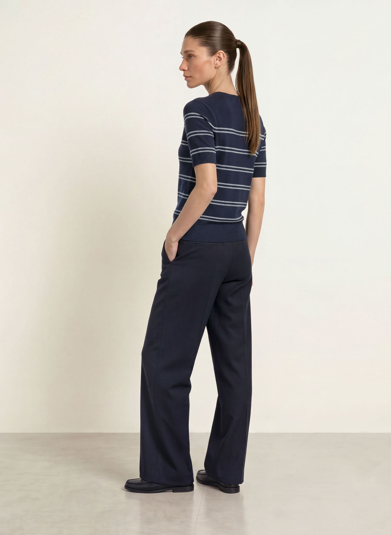 REISS Strickshirt SABRINA: DUNKELBLAU / DUNKELGRAU