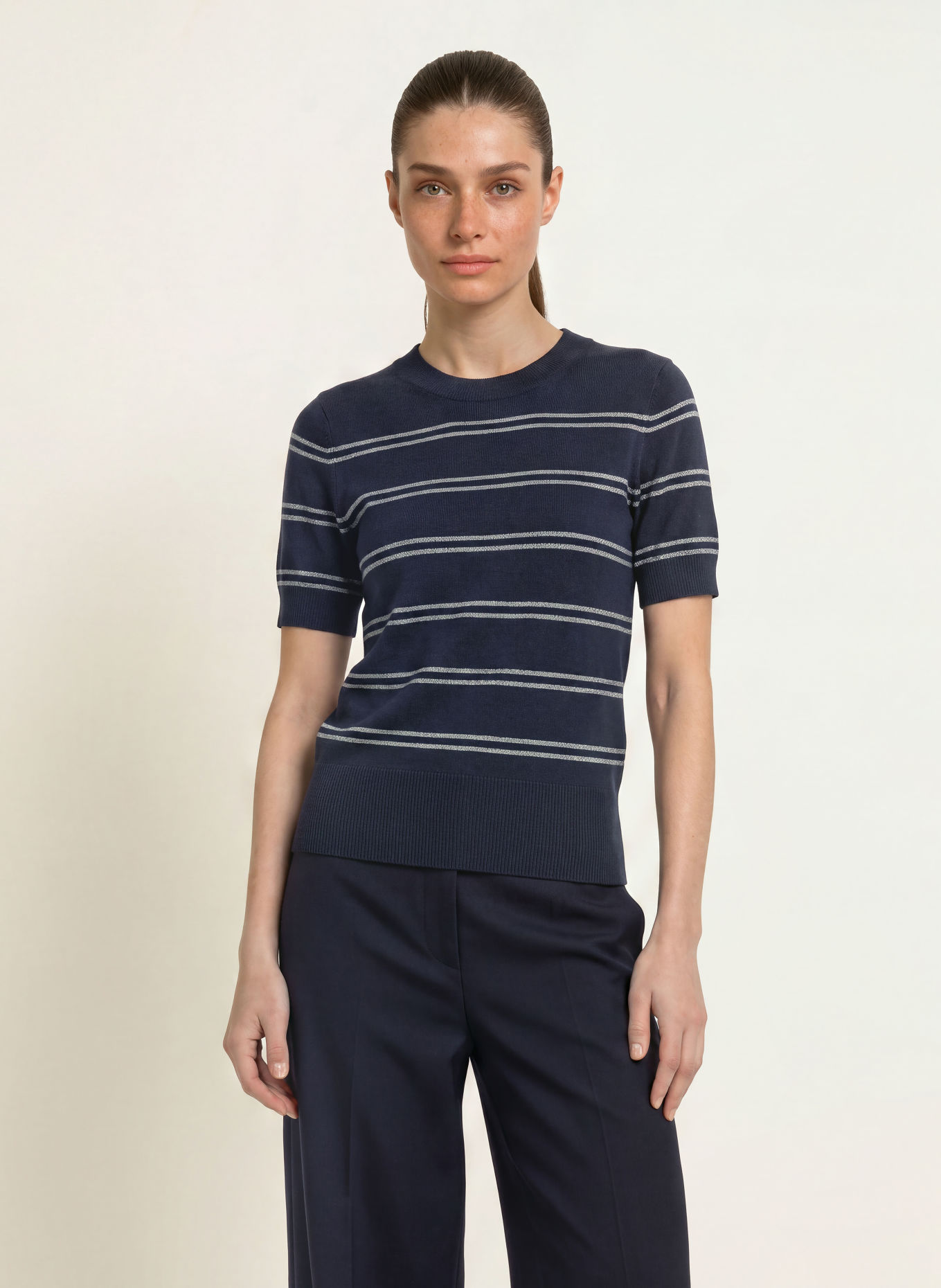 REISS Strickshirt SABRINA: DUNKELBLAU / DUNKELGRAU