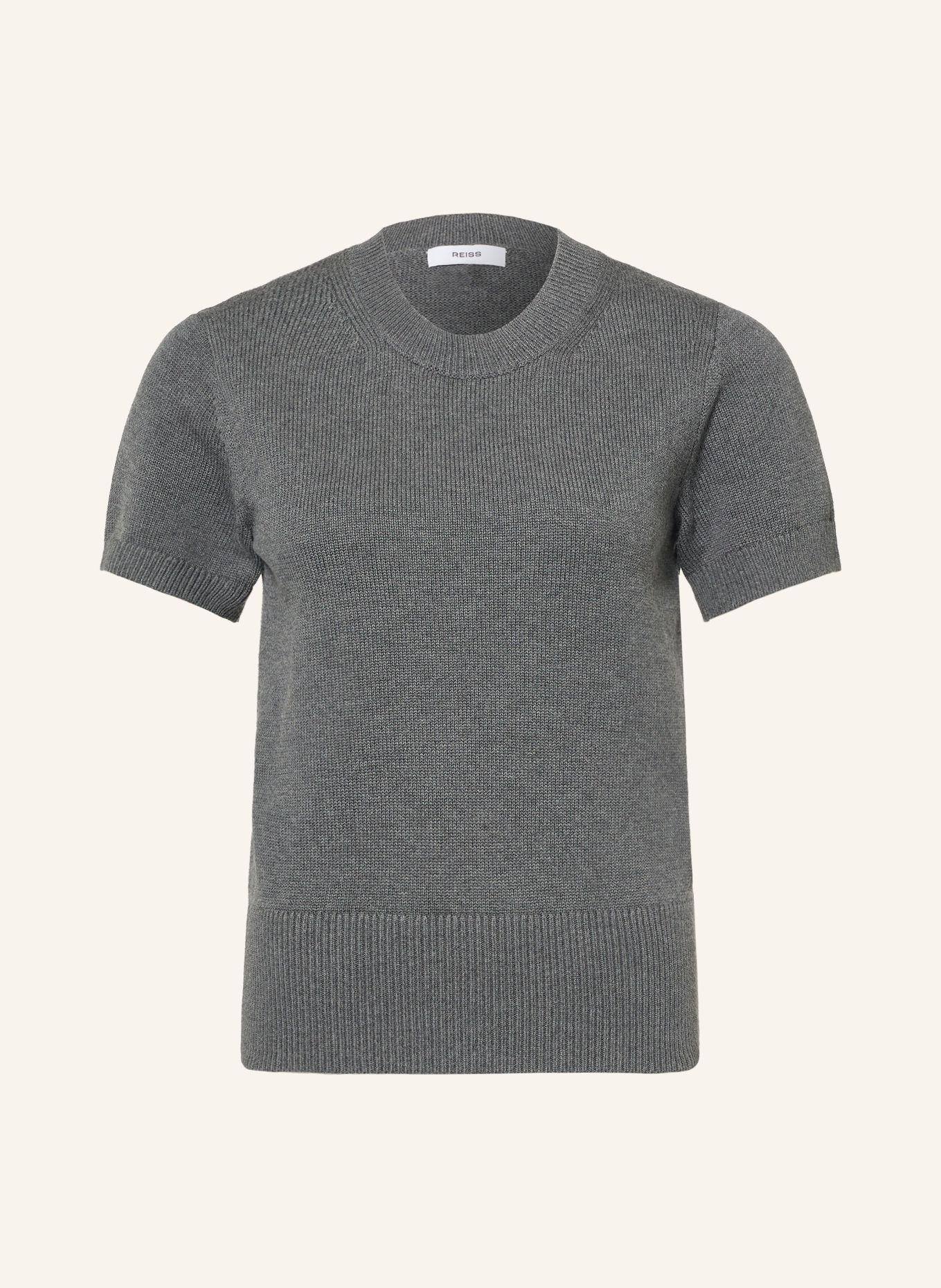 REISS Gebreid shirt RITA: DONKERGRIJS