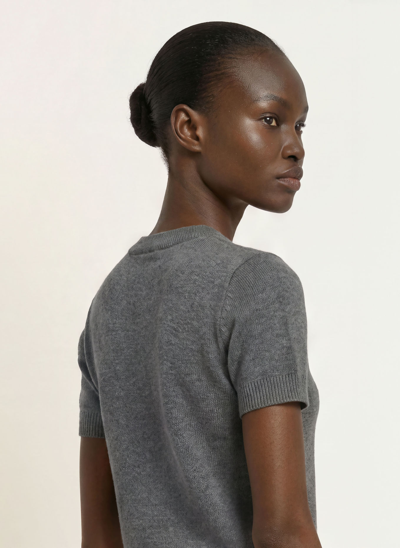 REISS Gebreid shirt RITA: DONKERGRIJS