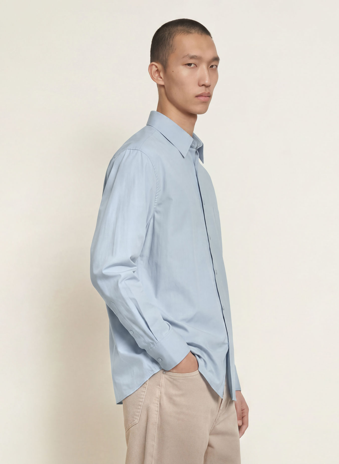 SANDRO Koszula Comfort Fit: SZARONIEBIESKI