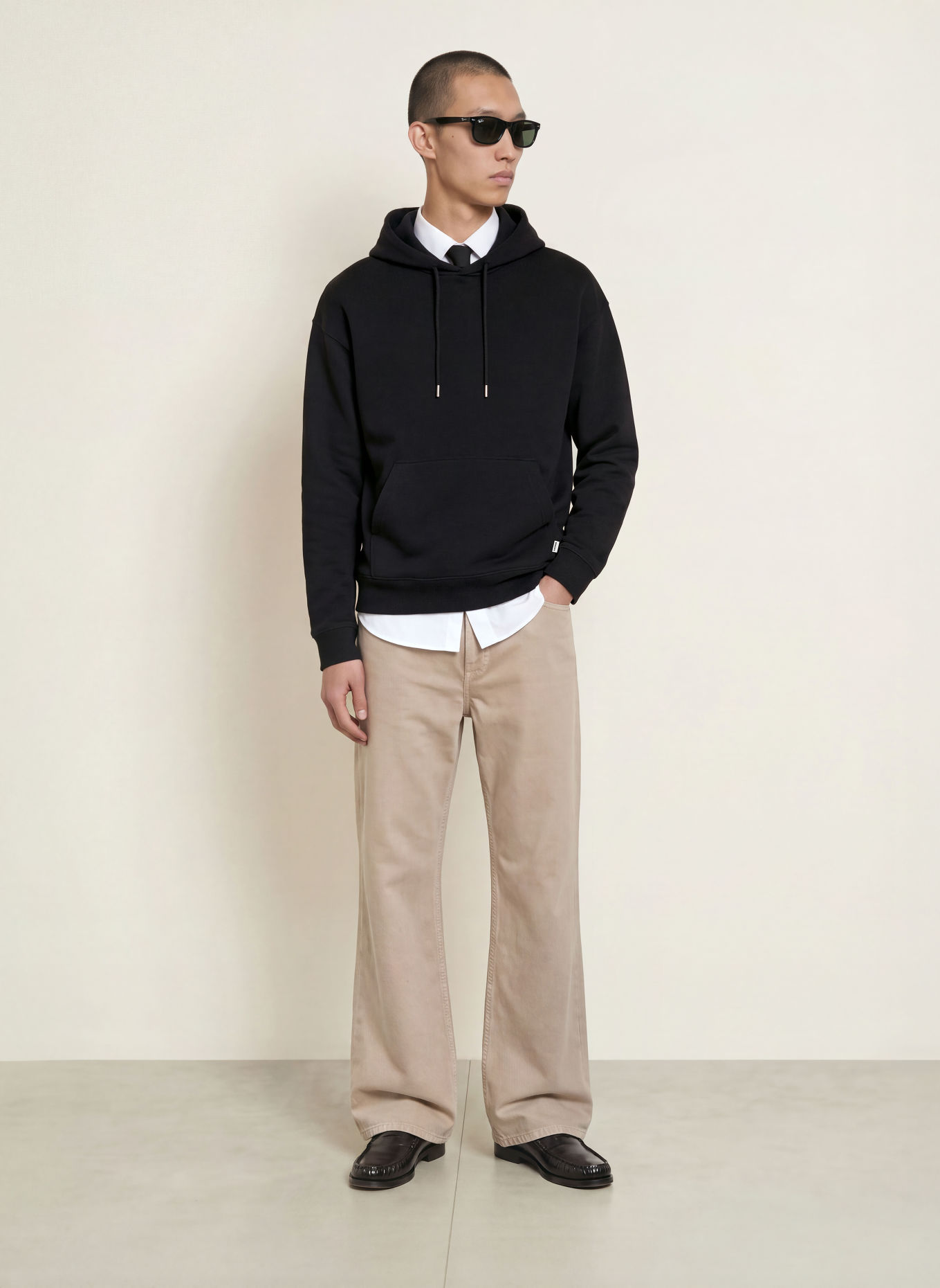 SANDRO Oversized-Hoodie: SCHWARZ