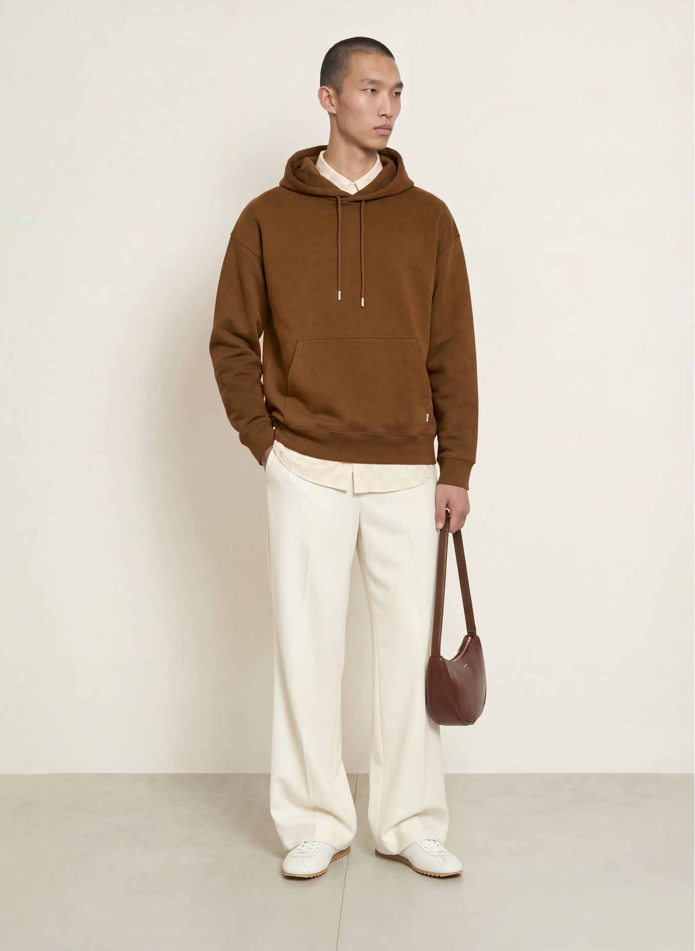 SANDRO Oversized-Hoodie: DUNKELBRAUN