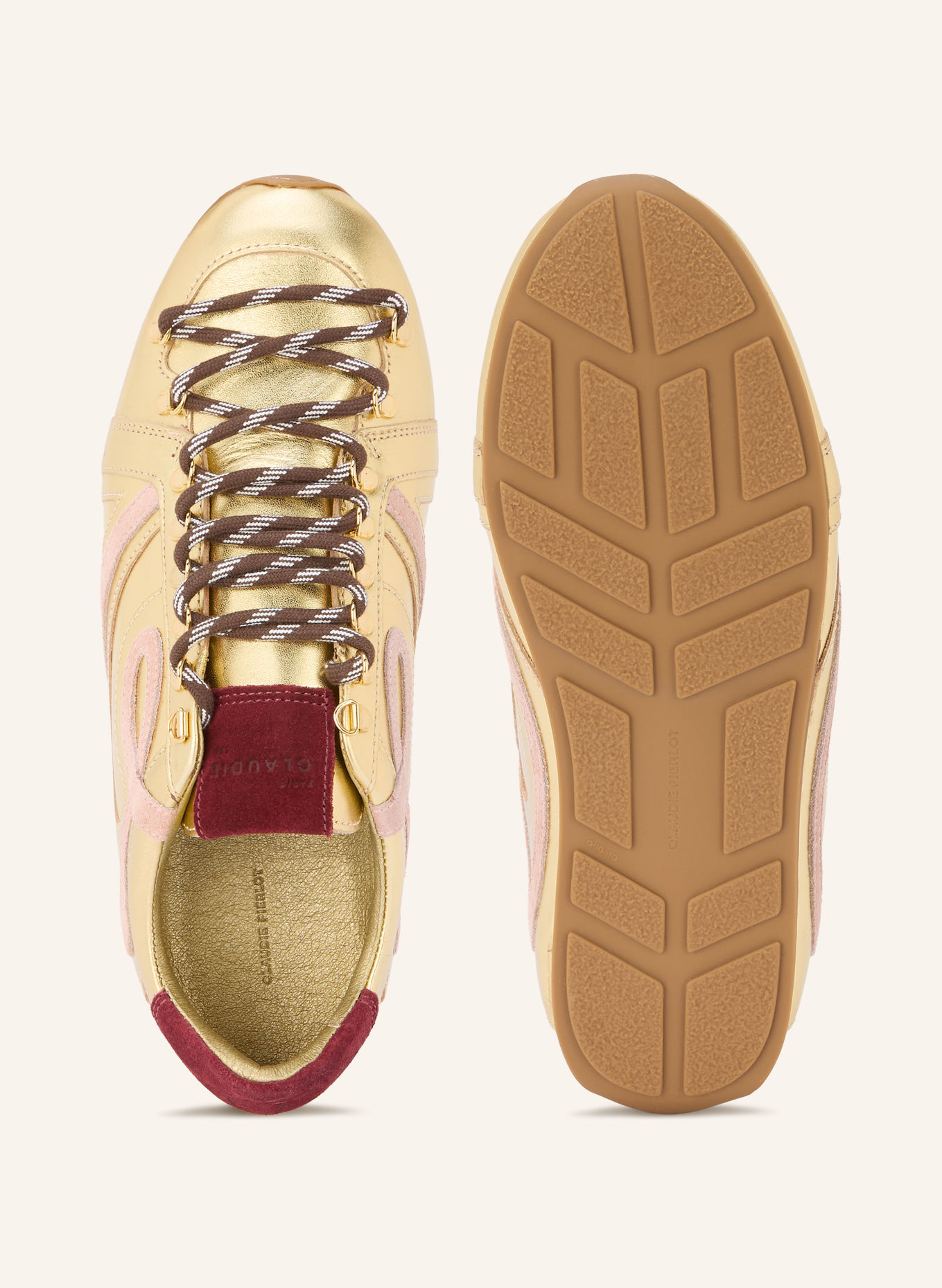 CLAUDIE PIERLOT Sneaker: GOLD / ROSÉ