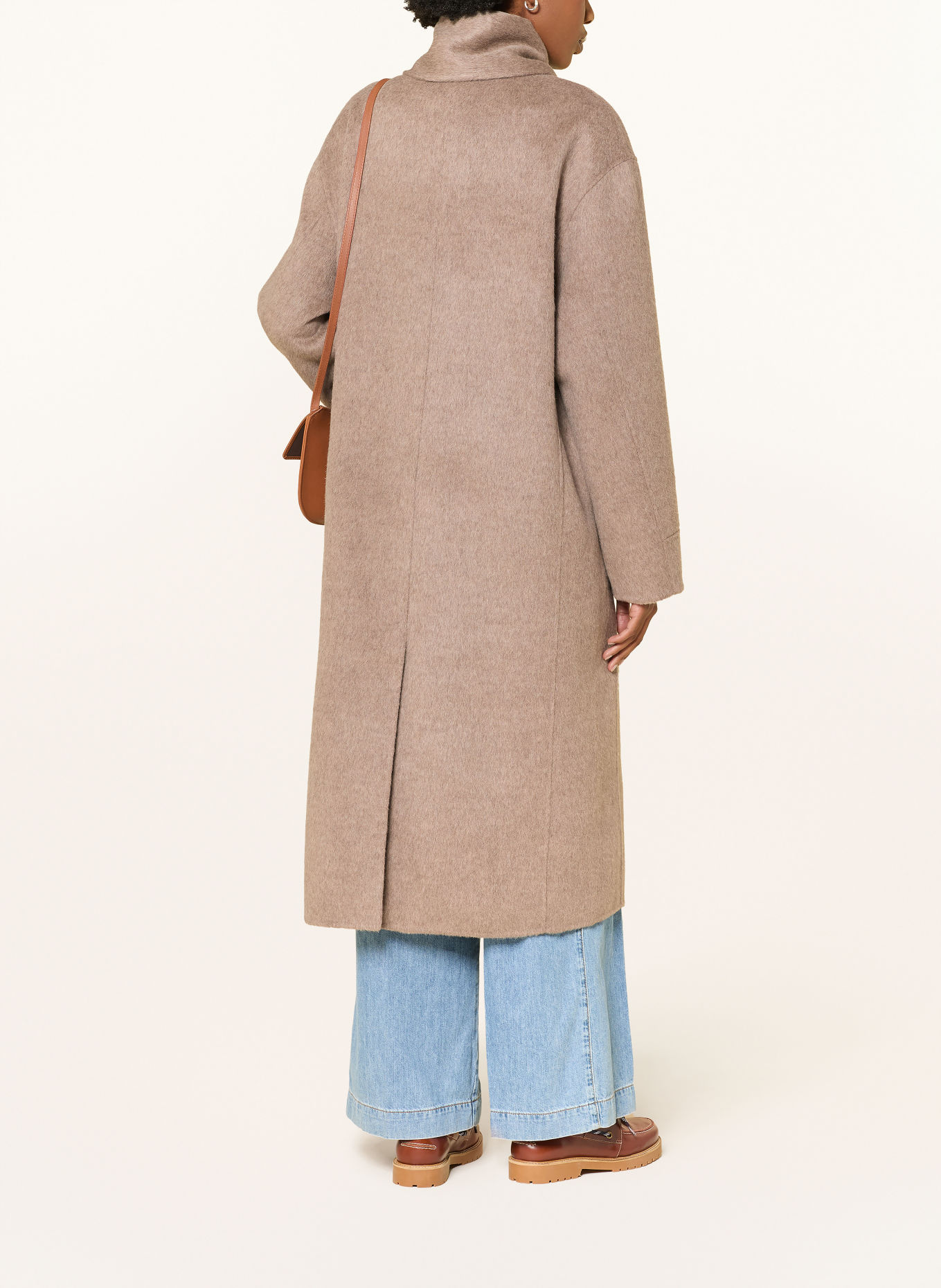 CLAUDIE PIERLOT Wollmantel mit abnehmbarem Kragen: BEIGE