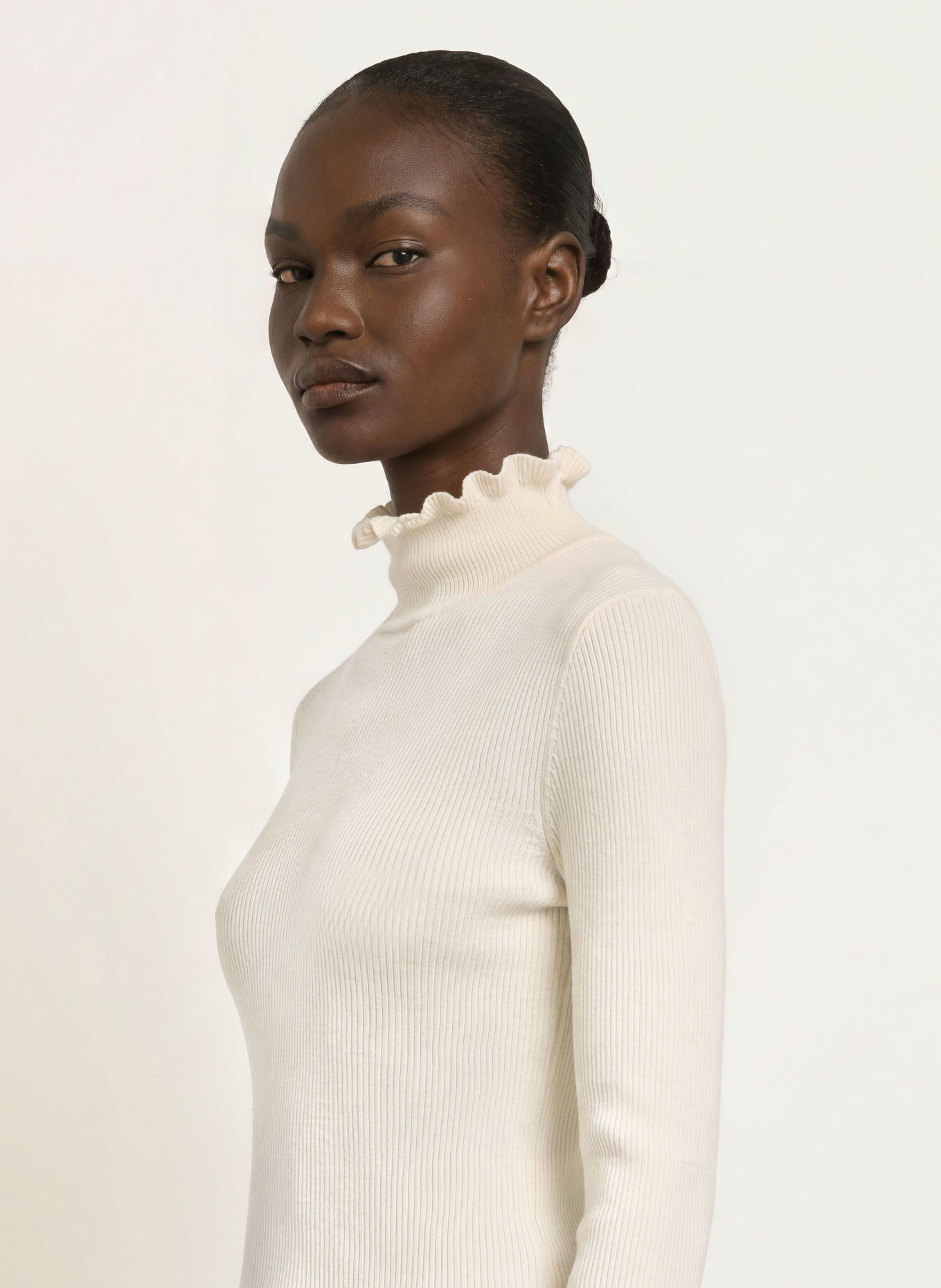 SANDRO Rollkragenpullover: ECRU