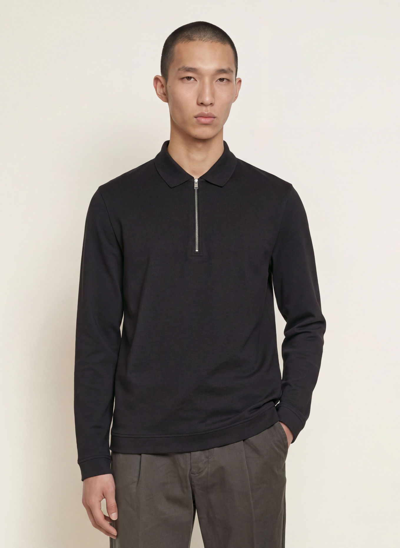 Marc O'Polo Jersey-Poloshirt Regular Fit: SCHWARZ