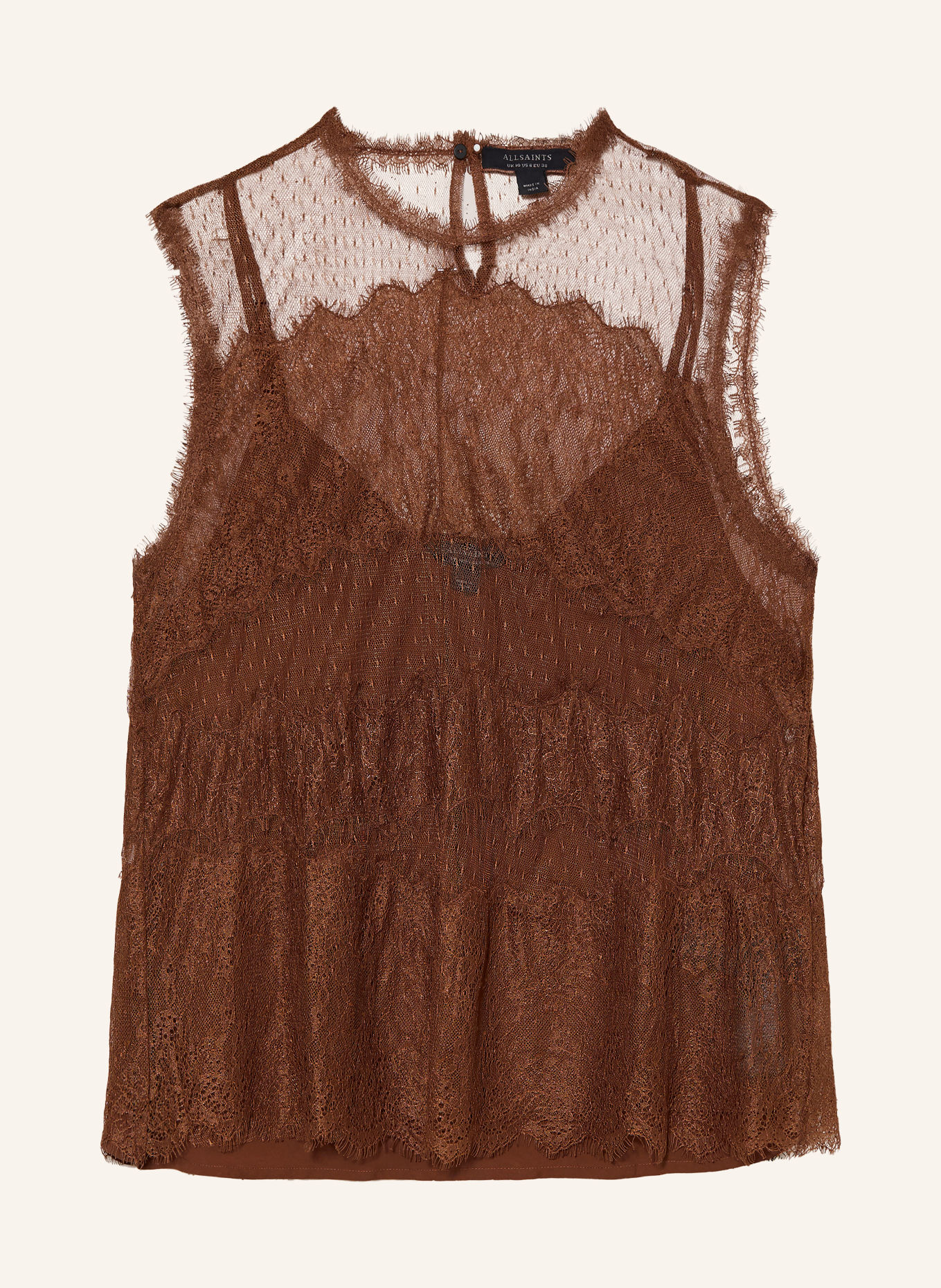 ALLSAINTS Spets-top CLARA: BRUN