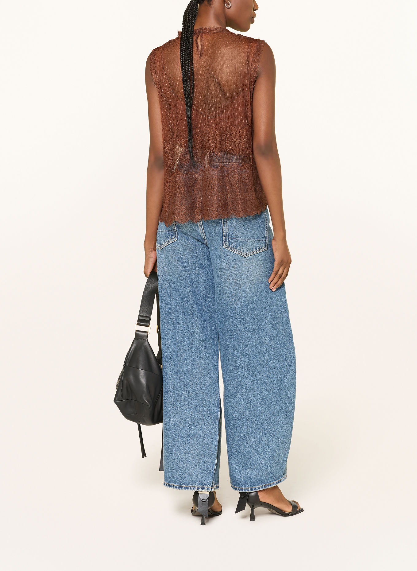 ALLSAINTS Spets-top CLARA: BRUN