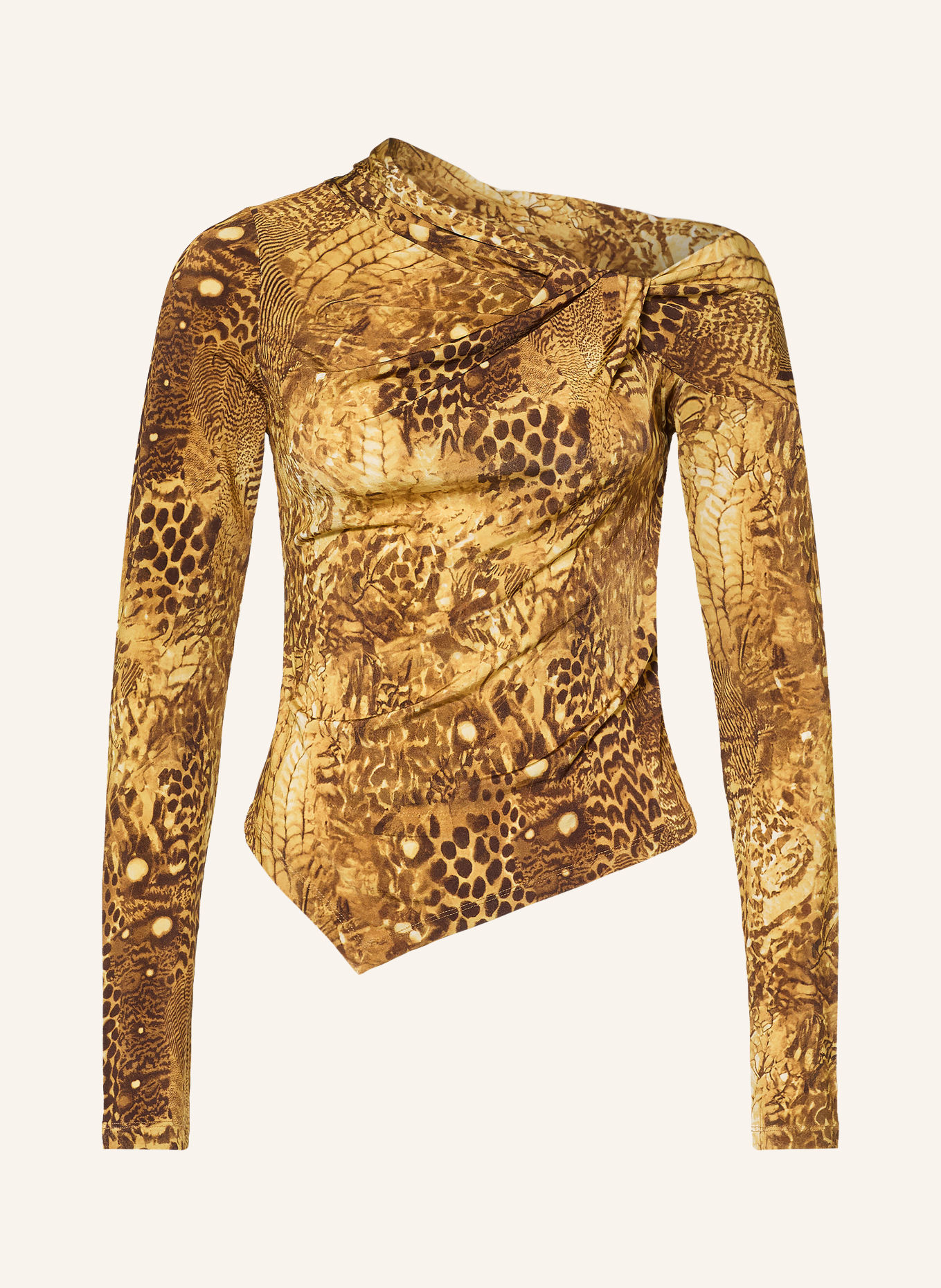 ALLSAINTS One-Shoulder-Shirt ARLIE: GOLD