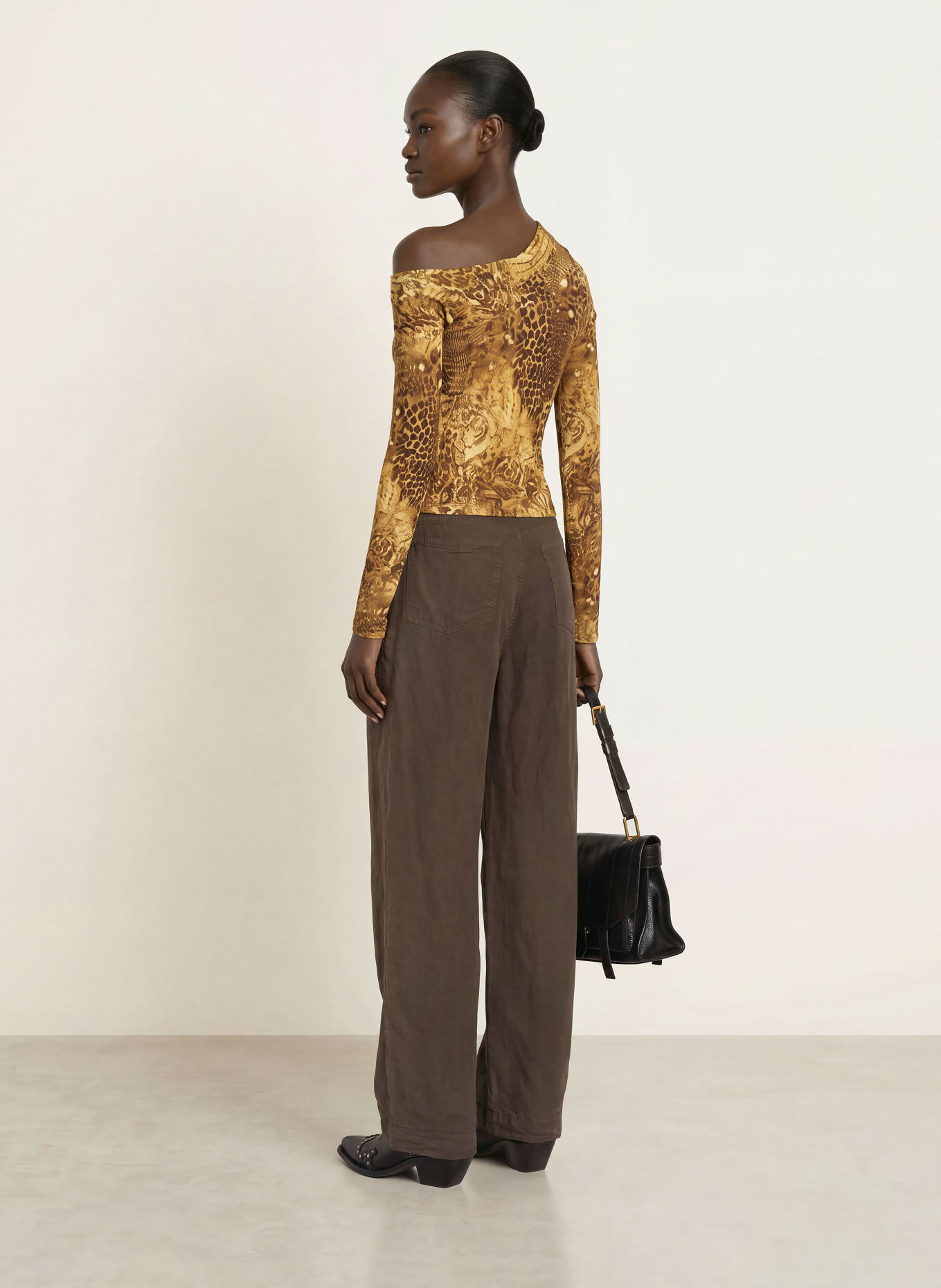 ALLSAINTS One-Shoulder-Shirt ARLIE: GOLD