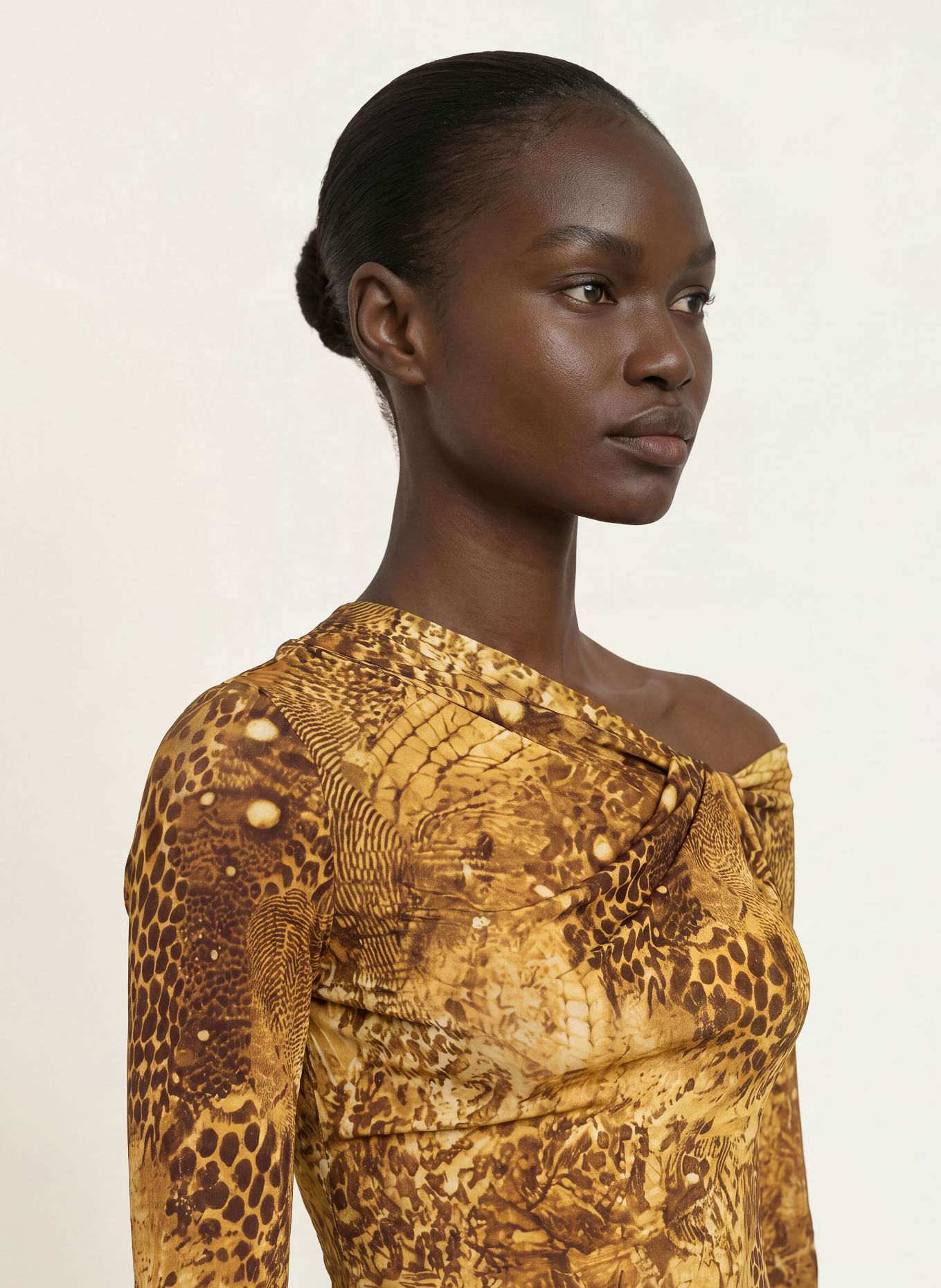 ALLSAINTS One-Shoulder-Shirt ARLIE: GOLD