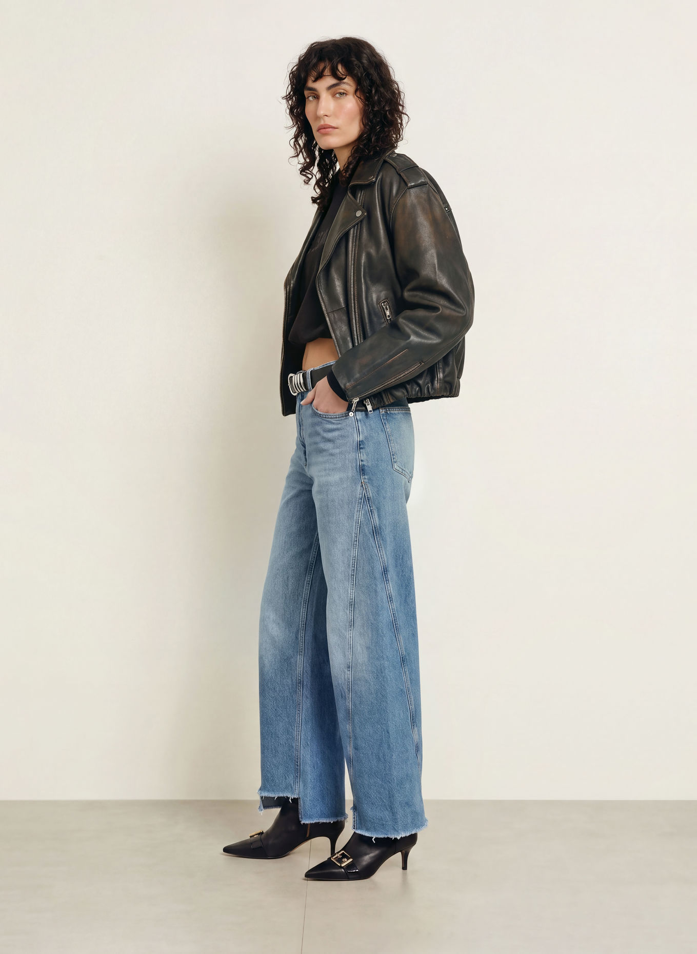 ALLSAINTS Jeansy wide leg FOX: 2999 Vintage Indigo