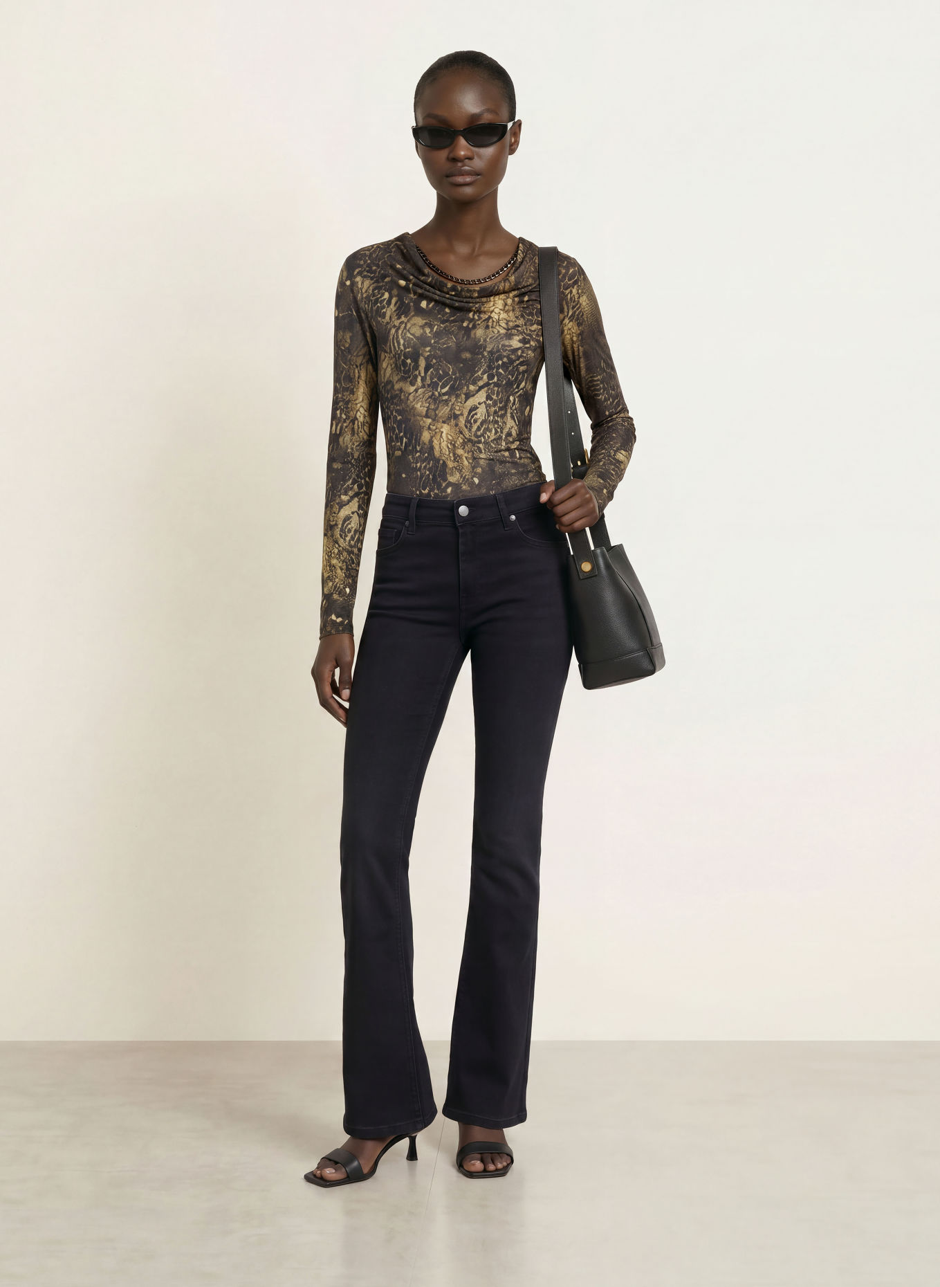 ALLSAINTS Longsleeve HALLIE: KHAKI