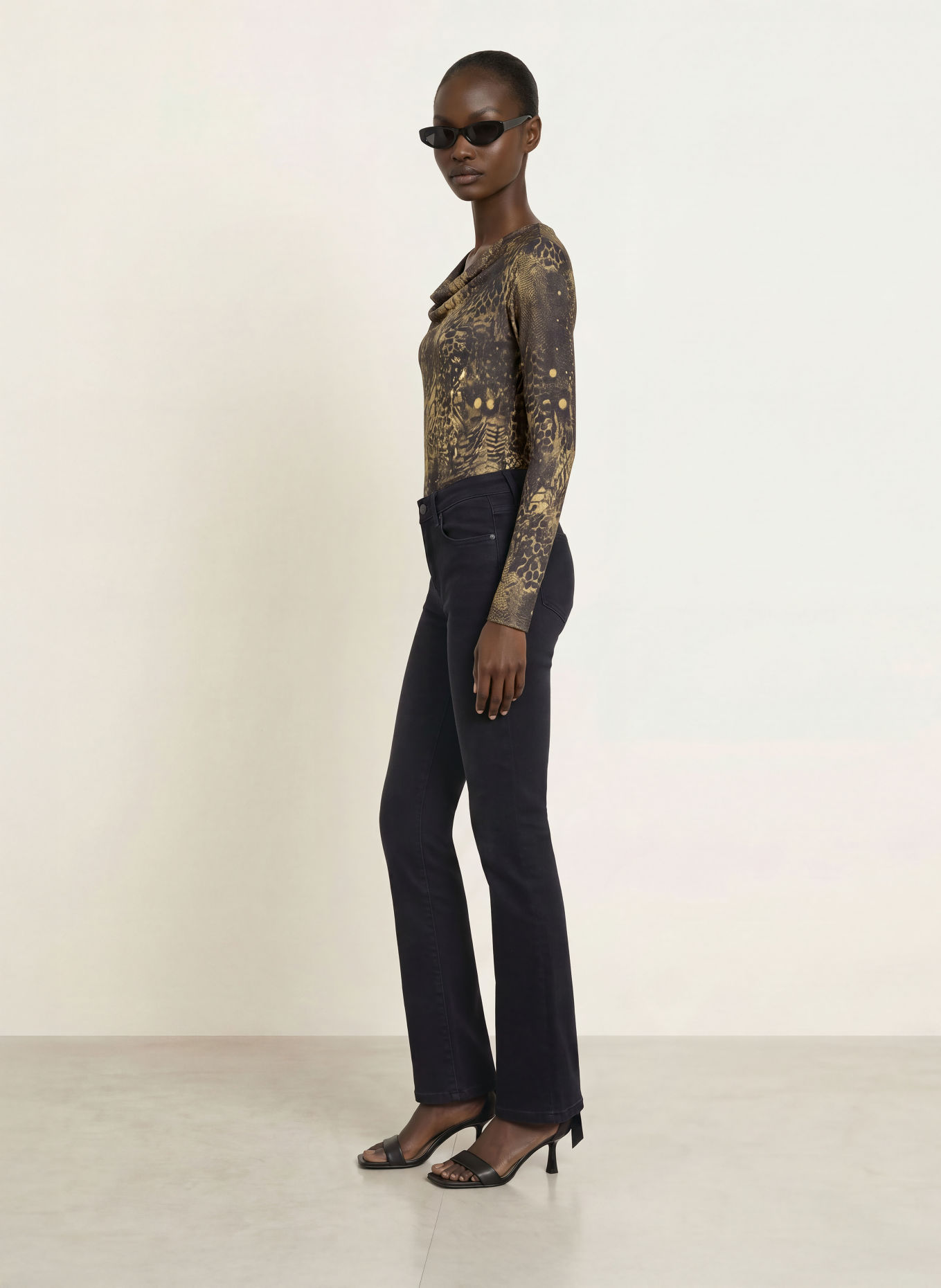 ALLSAINTS Longsleeve HALLIE: KHAKI