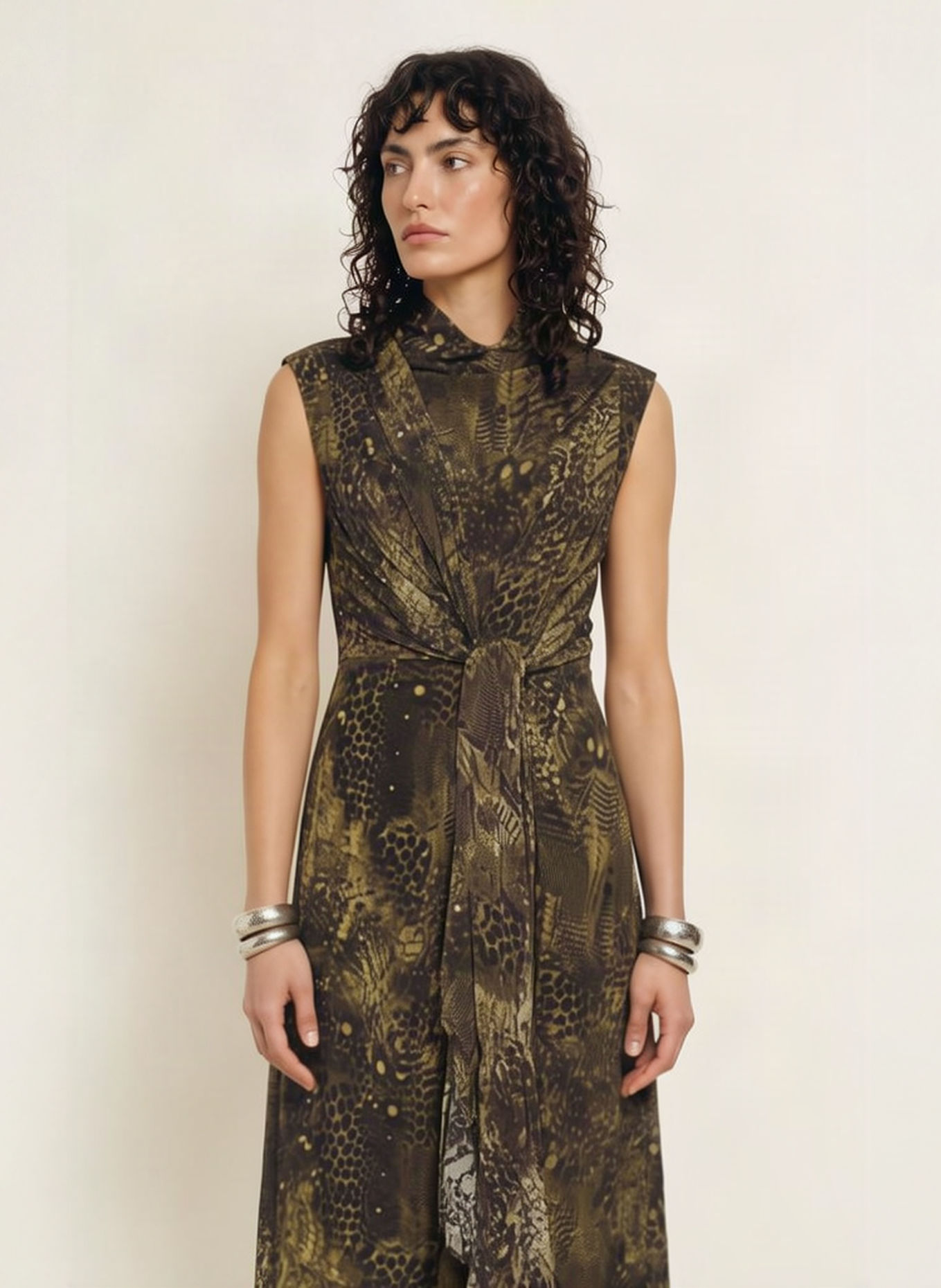 ALLSAINTS Robe PERSIA: KAKI