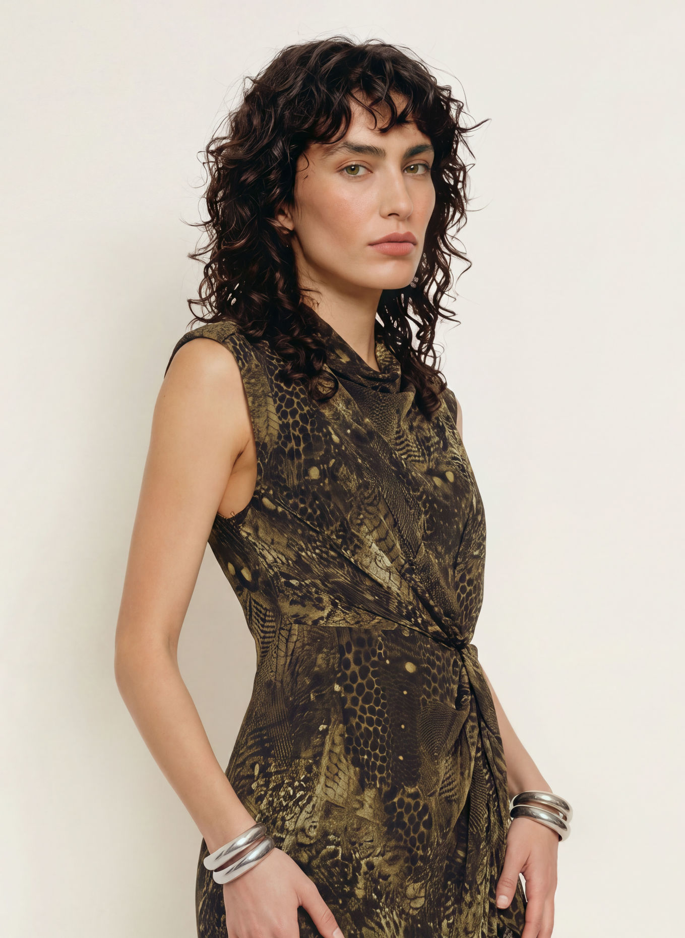 ALLSAINTS Robe PERSIA: KAKI