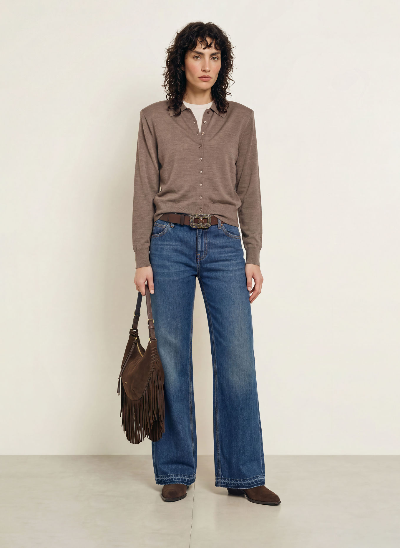 ba&sh Strickjacke BOSTON: TAUPE