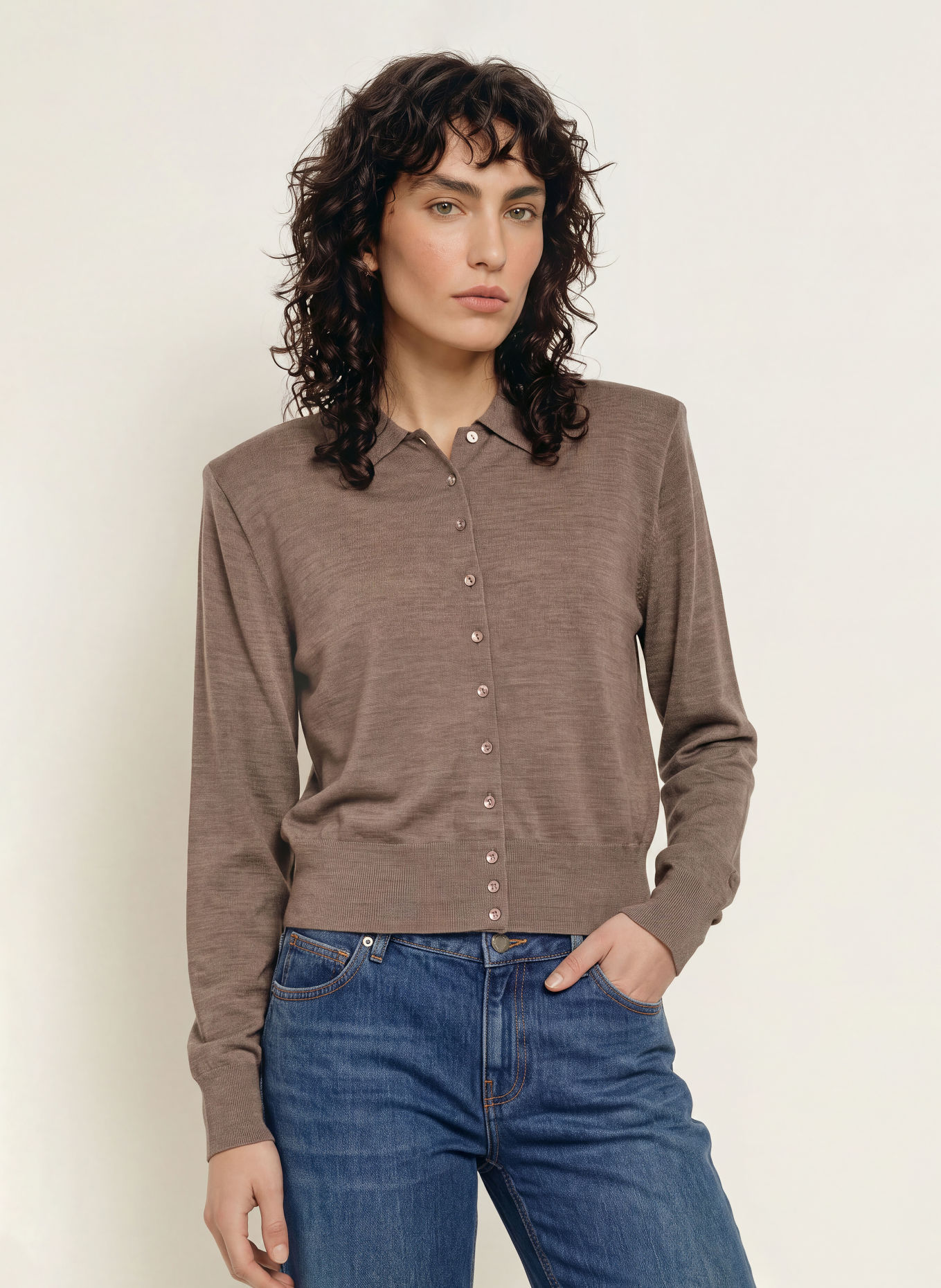 ba&sh Strickjacke BOSTON: TAUPE
