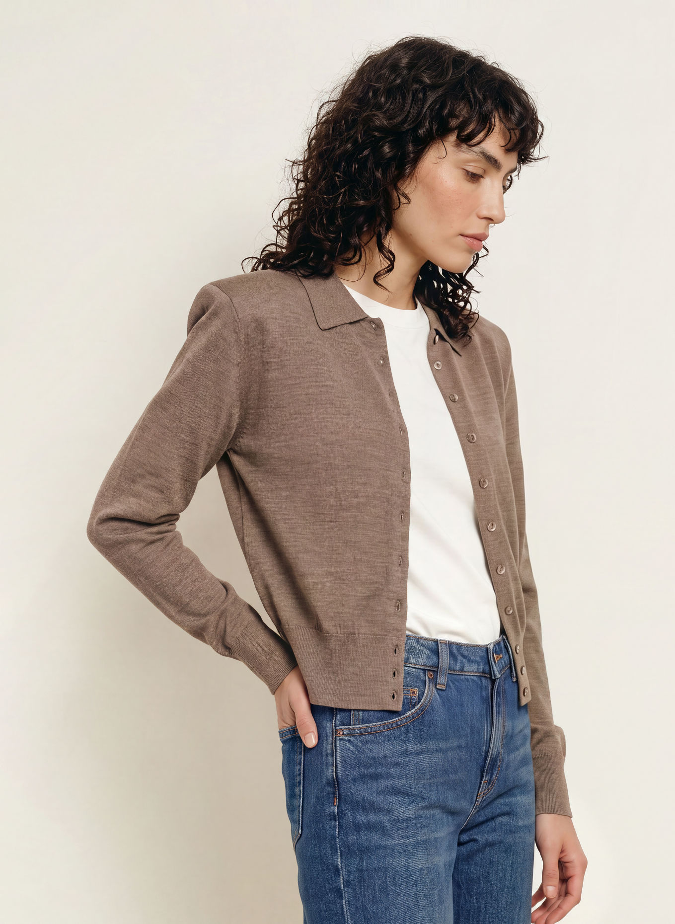 ba&sh Strickjacke BOSTON: TAUPE