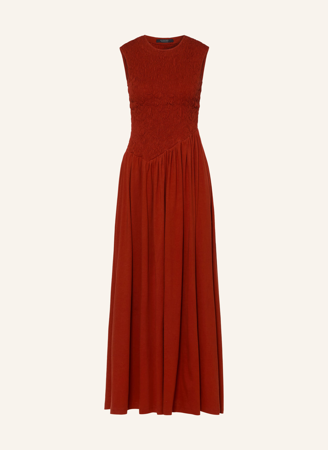 ALLSAINTS LUNA Jersey Dress: DARK RED