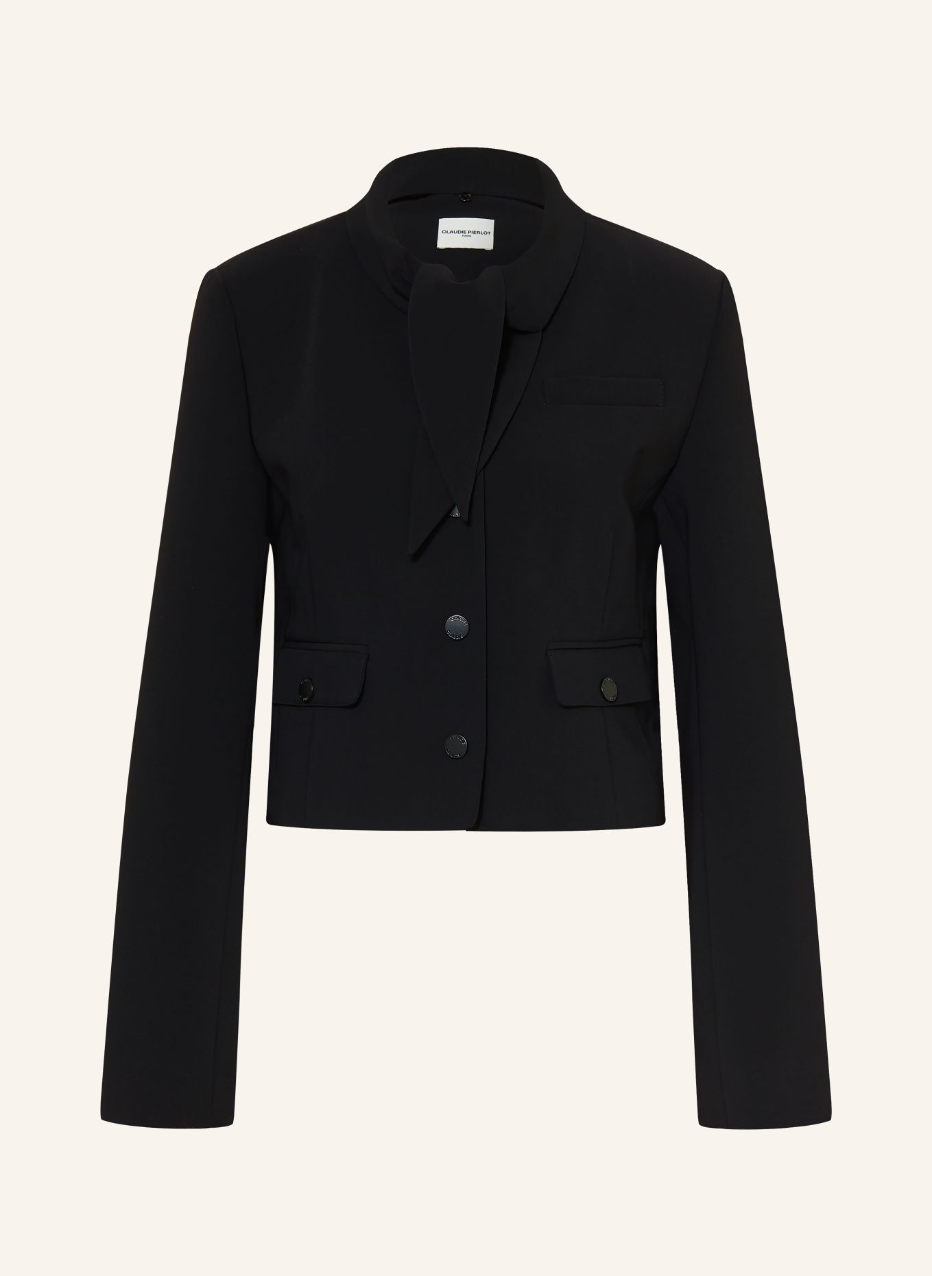 CLAUDIE PIERLOT Blazer mit abnehmbarem Kragen: SCHWARZ